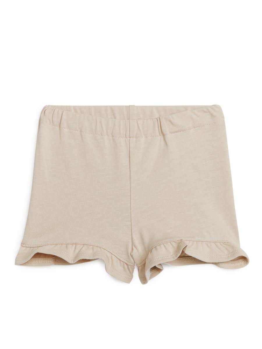 Frilled Jersey Shorts - Beige - Regular fit - Children - 1158171001