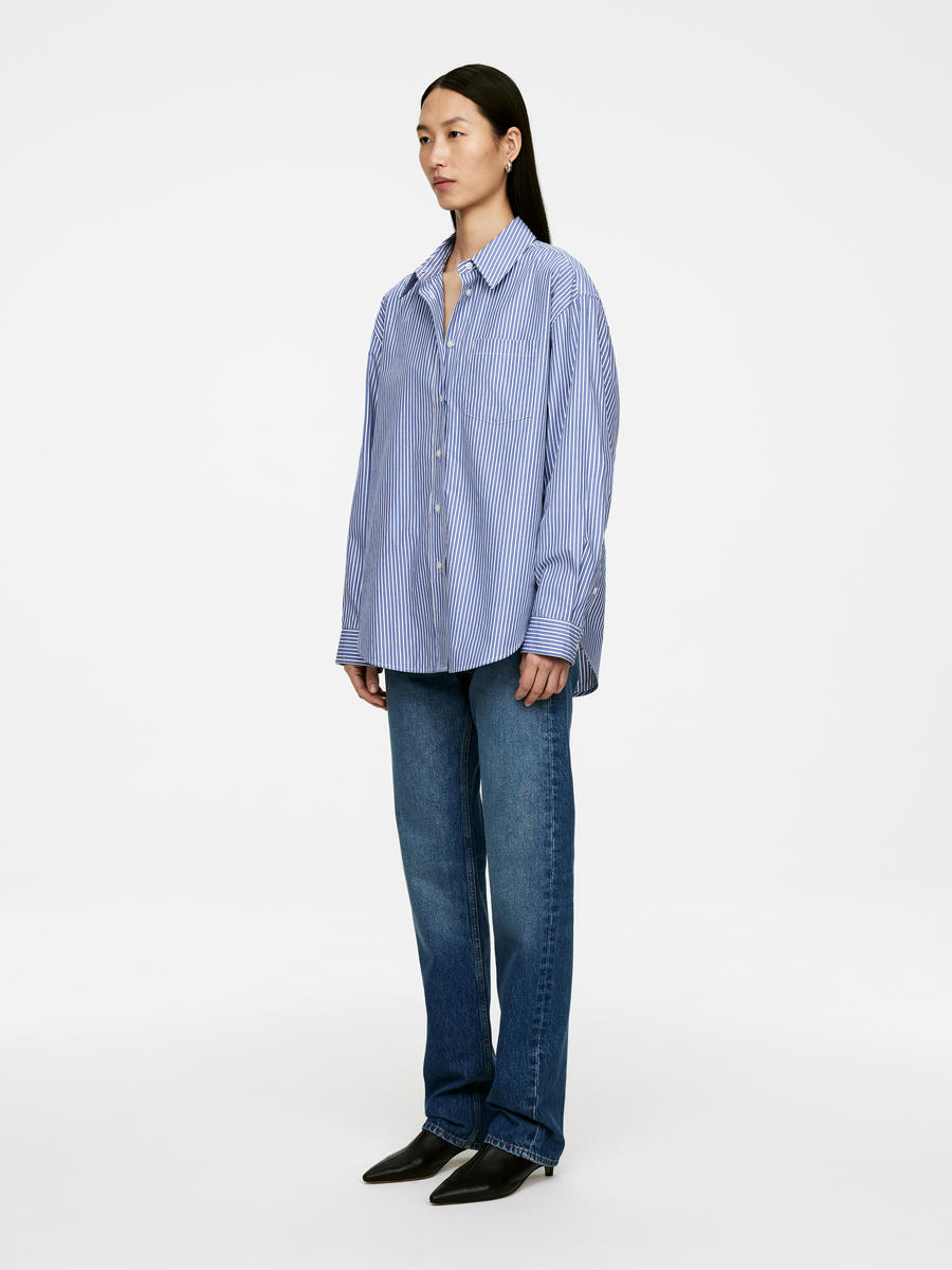 Oversized-Fit Poplin Shirt-#3B4EA3-11697