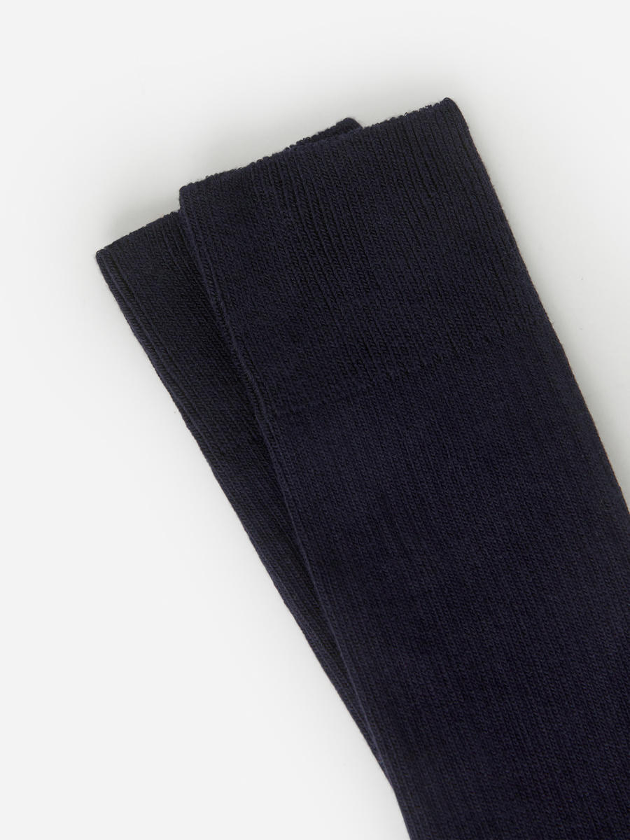 Supima Cotton Rib Socks - Dark Blue - Regular fit - Men - 0633369001