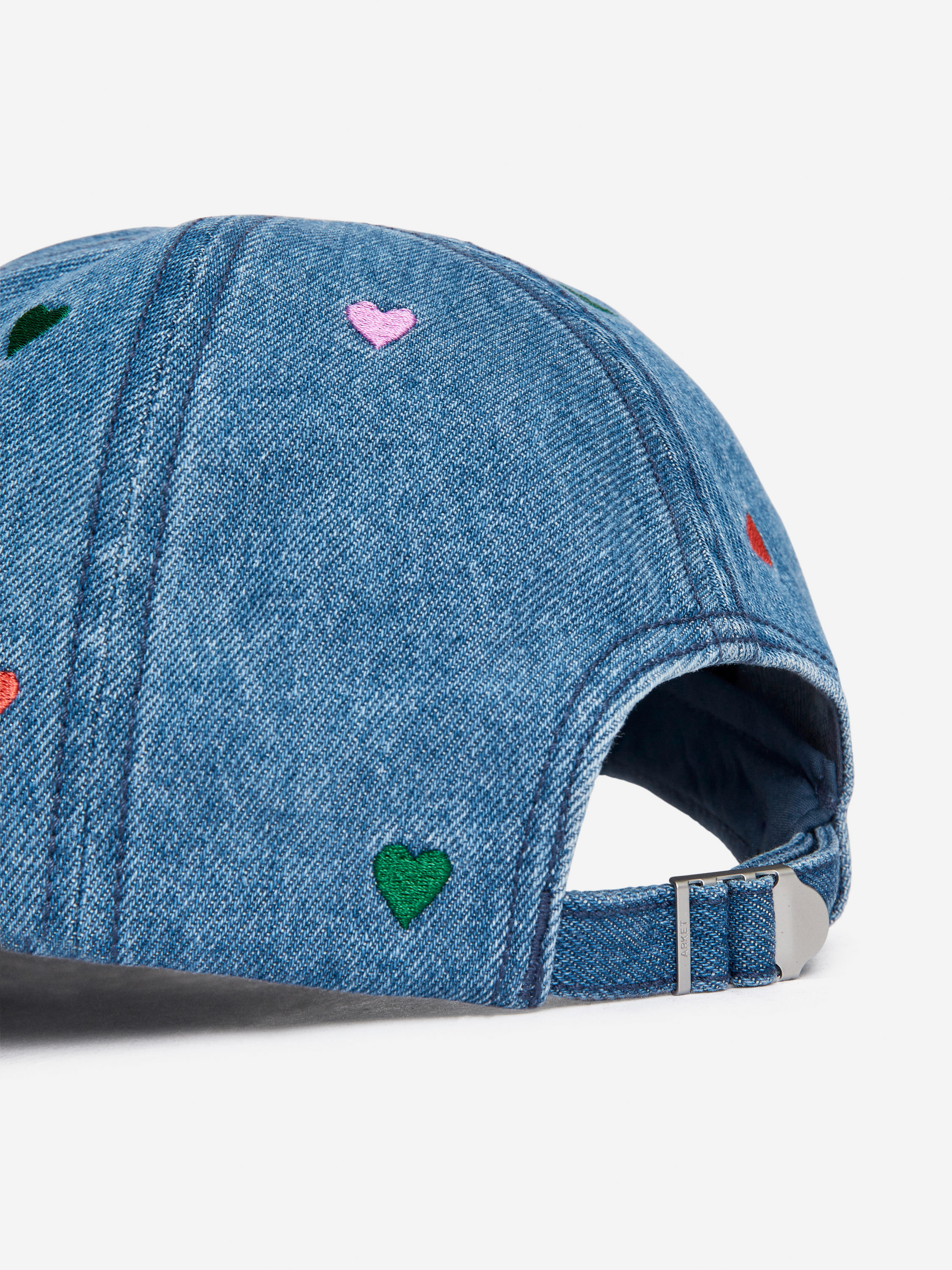 国内で当店のみ TWINBUTA - Denim Ear Embroidered Cap TWINBUTA Washed Embroidered LOGO Denim Cap