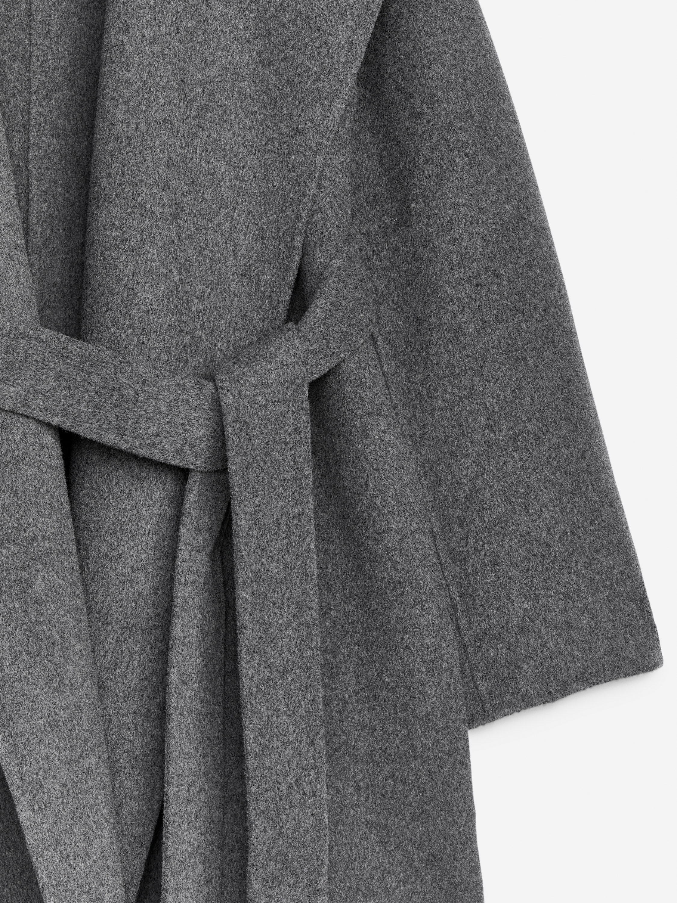 lm22aw SHAWL COLLAR CAPE COAT SHADE GRAY