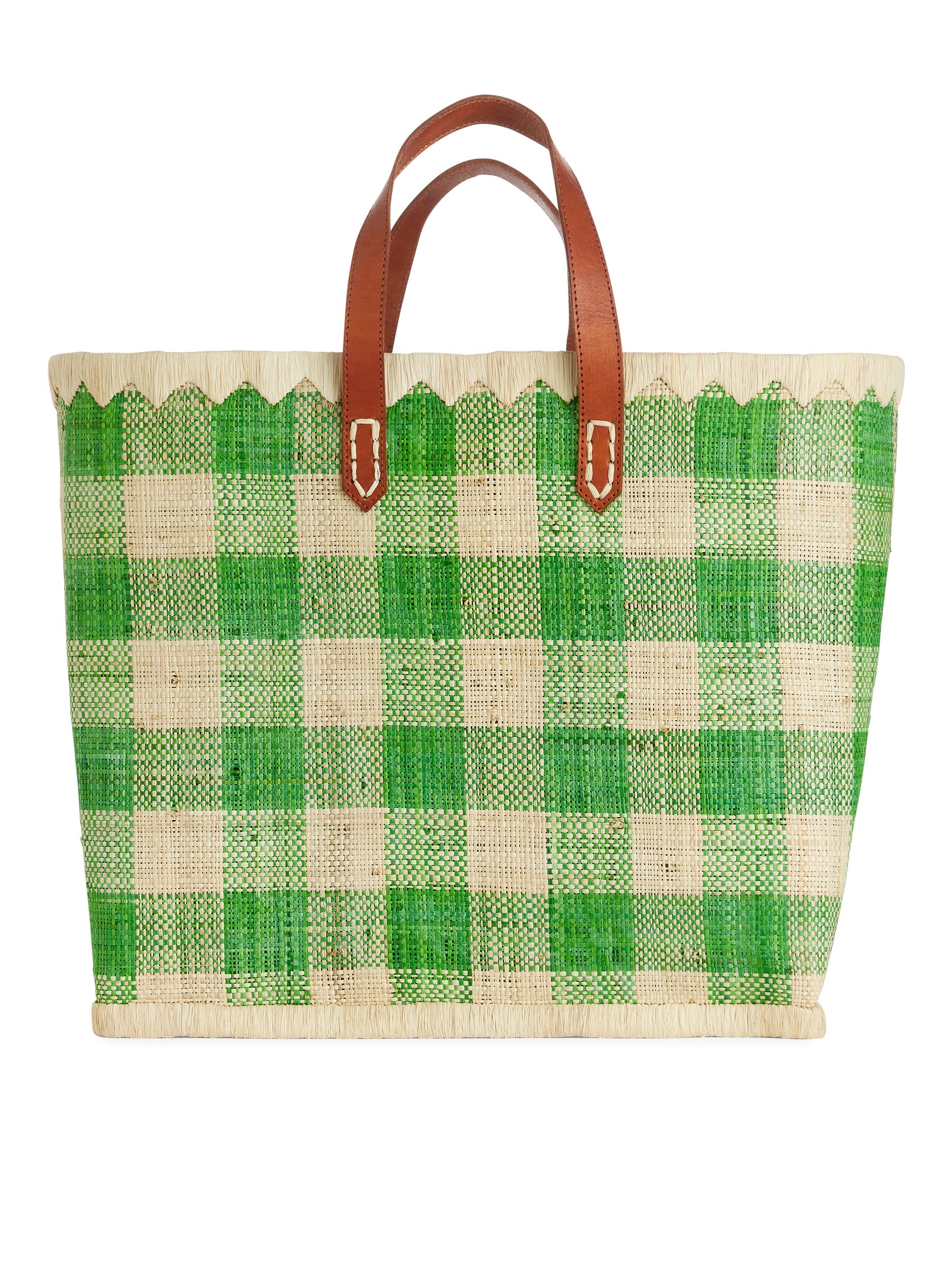 Bolsa grande de rafia de A World of Craft - Verde/beige - Women - StillMedia/DescriptiveStillLife - 4