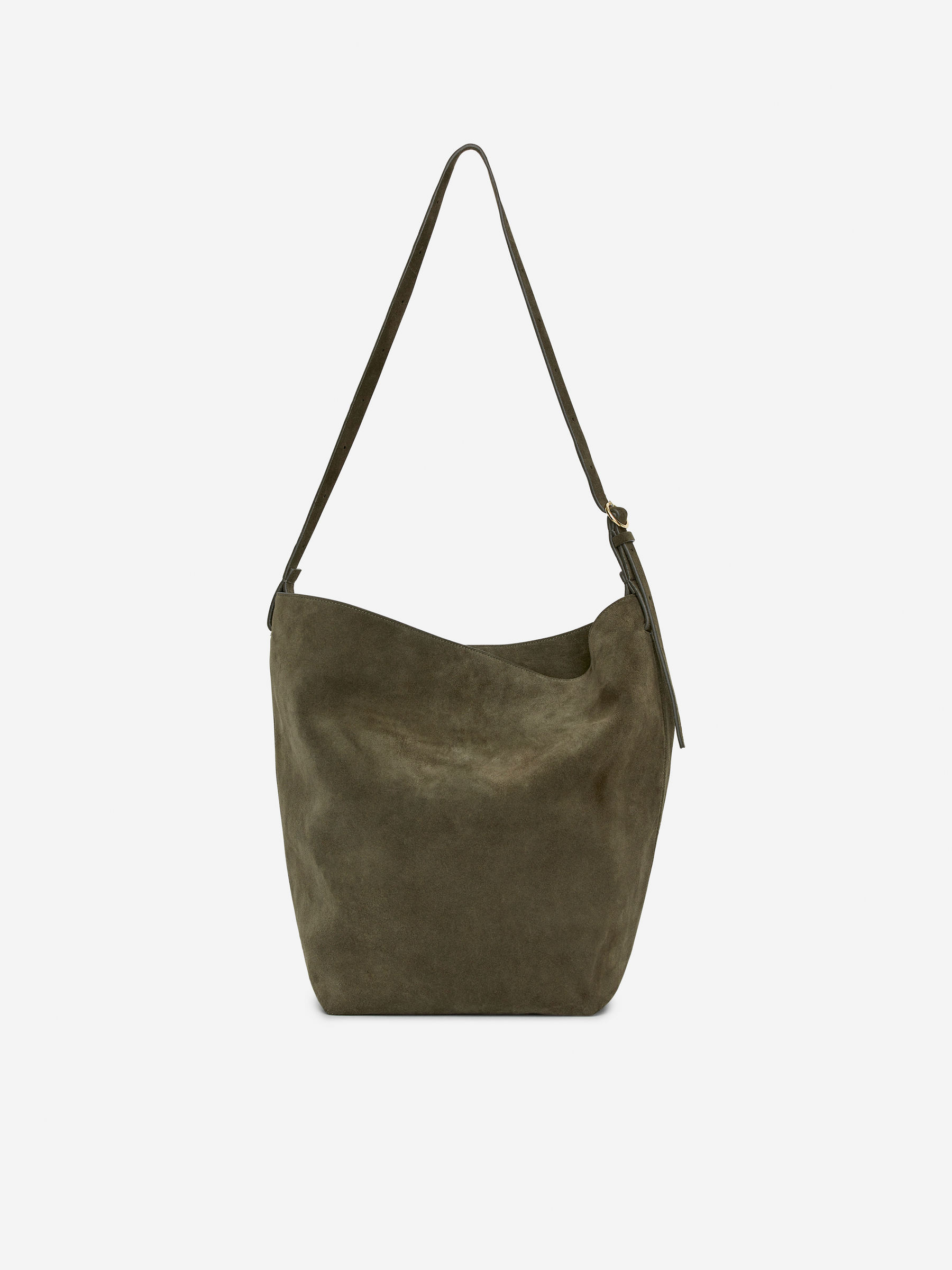 Veloursledertasche - Khaki - Damen - 1226126002