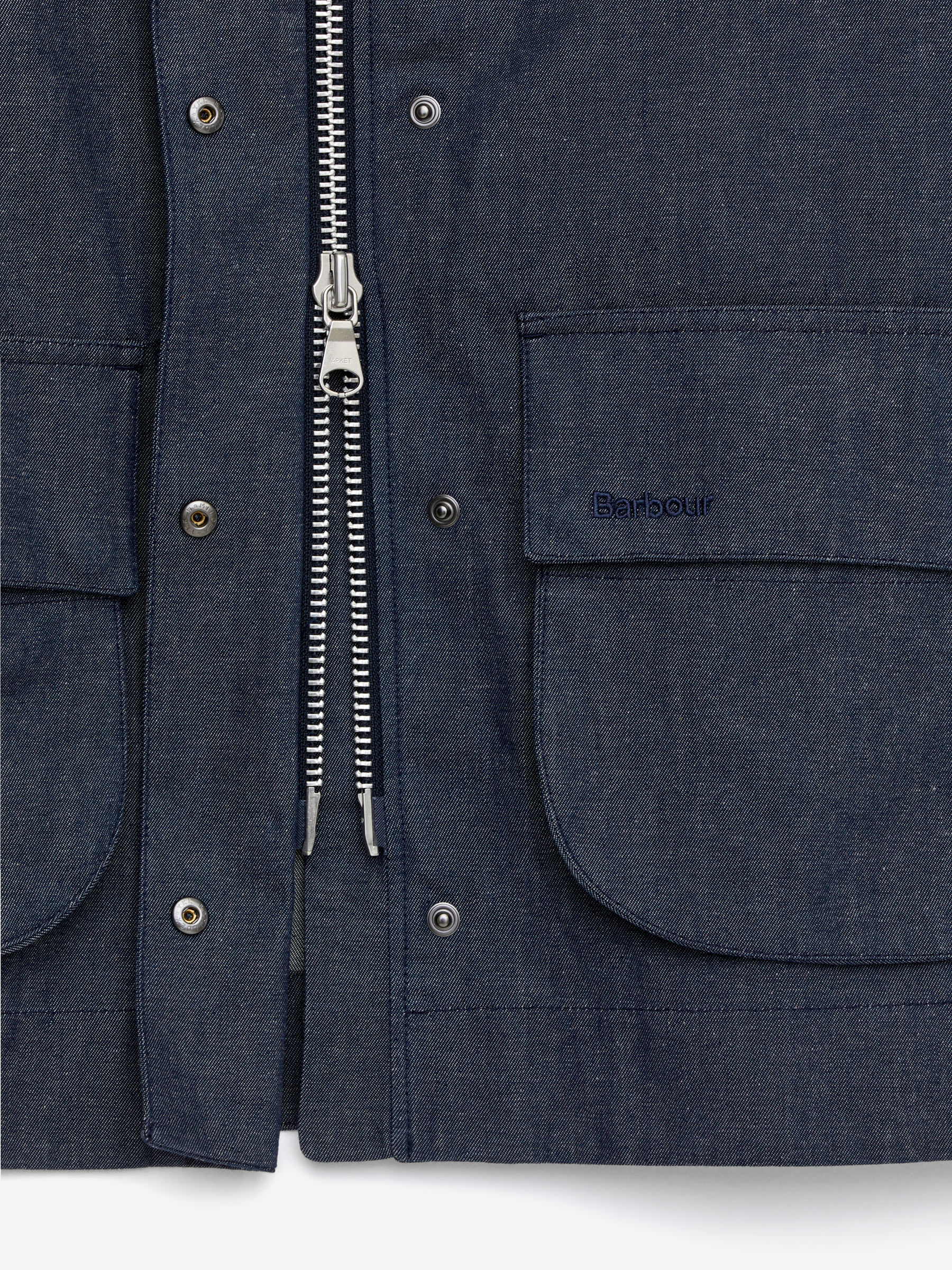 ARKET and Barbour Dry-Waxed Denim Jacket - Blue - Regular fit - Women - StillMedia/DescriptiveDetail - 2