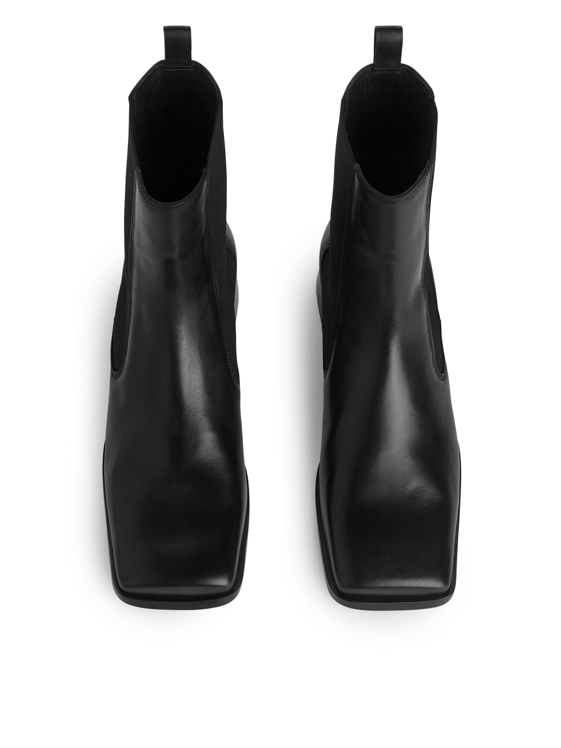 Square-Toe Chelsea Boots – Black – Women – ARKET DK