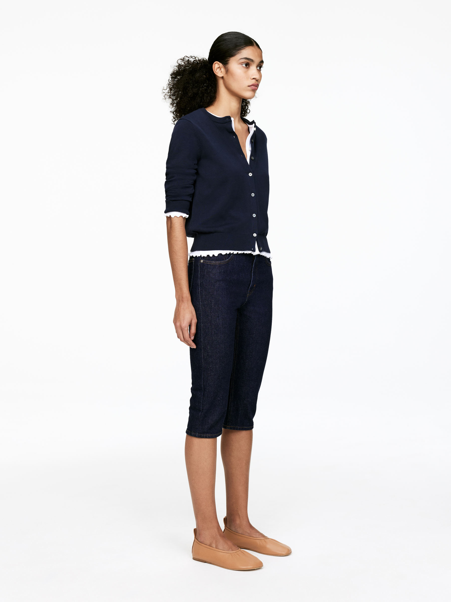 Strickjacke aus Baumwolle - Dunkelblau - Regular Fit - Women - StillMedia/Lookbook - 5