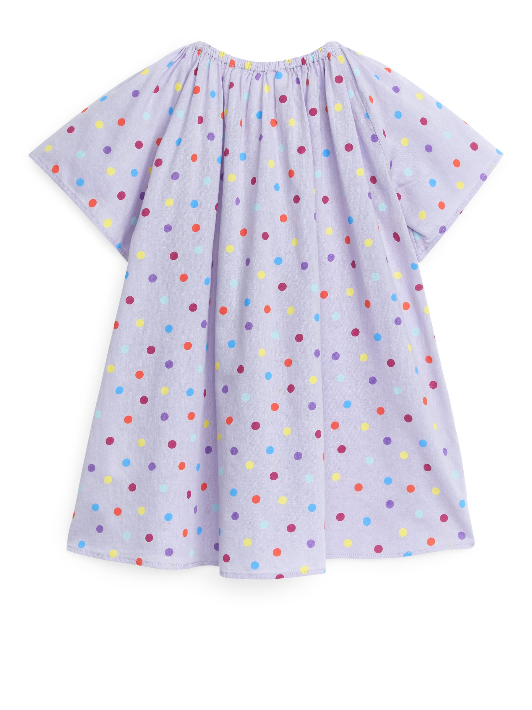 A-LineCottonDress - Lilac/Dots - Relaxed Fit - Children - StillMedia/DescriptiveStillLife - 1