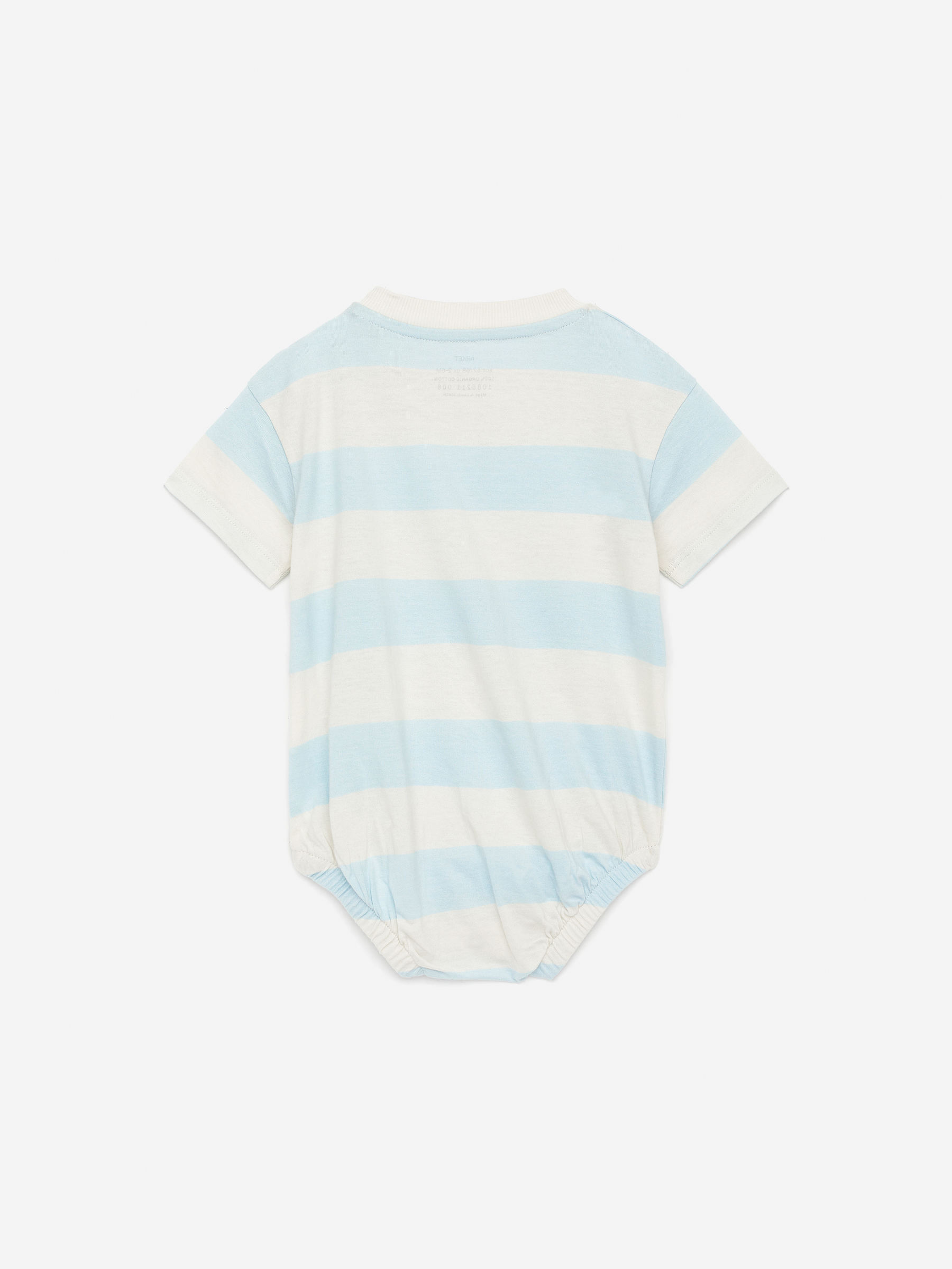 Short-Sleeved Jersey Romper - Light Blue/Off White - Slim fit - Children - StillMedia/DescriptiveStillLife - 1