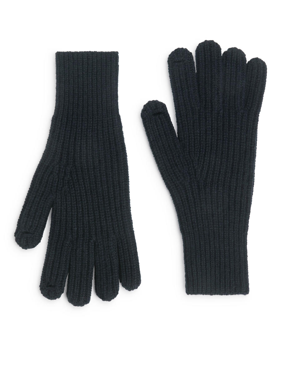 Wool Gloves-#333B5E-13136