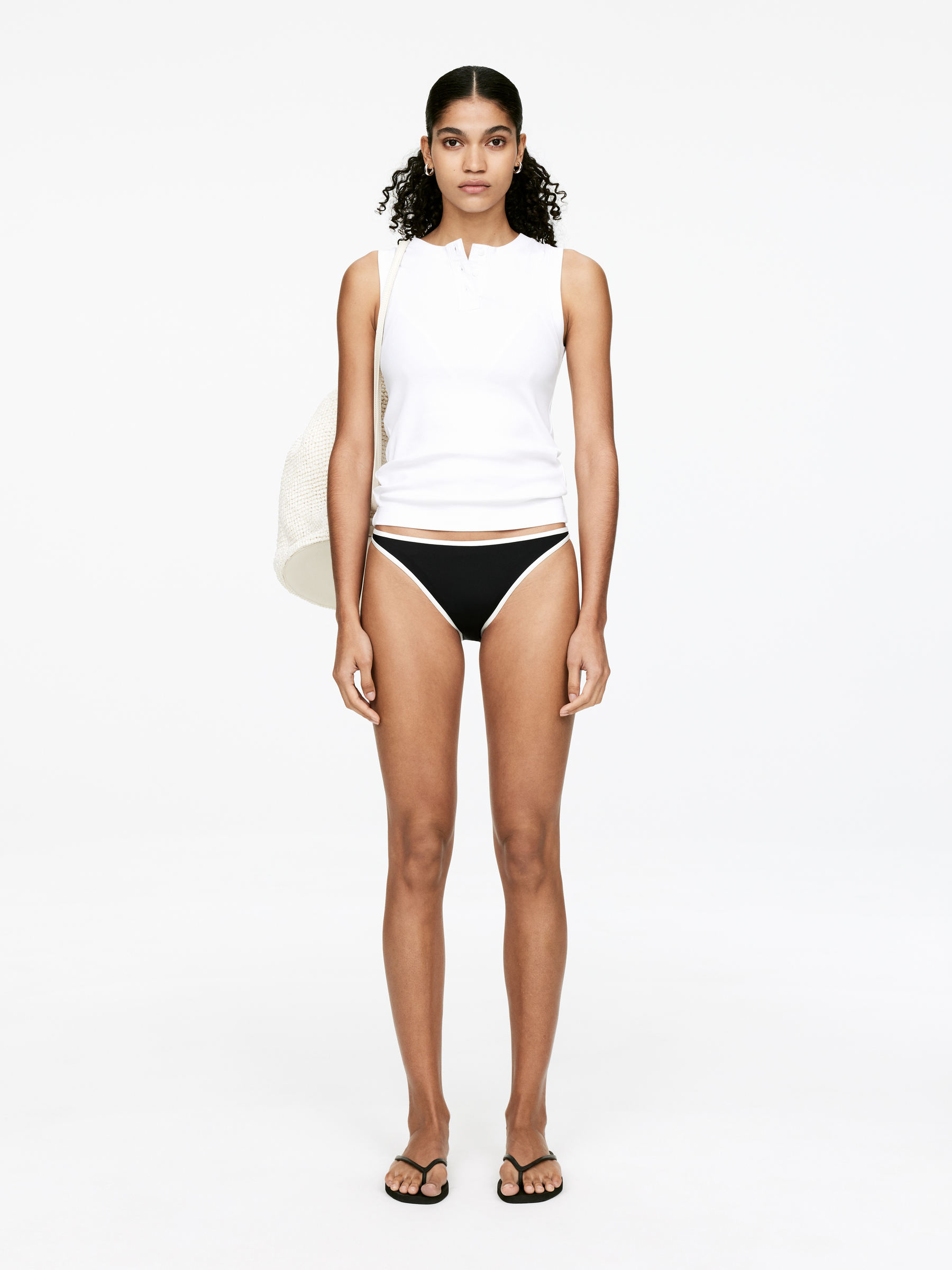 Low-Waist Bikini Briefs - Black/White - Women - StillMedia/Lookbook - 6