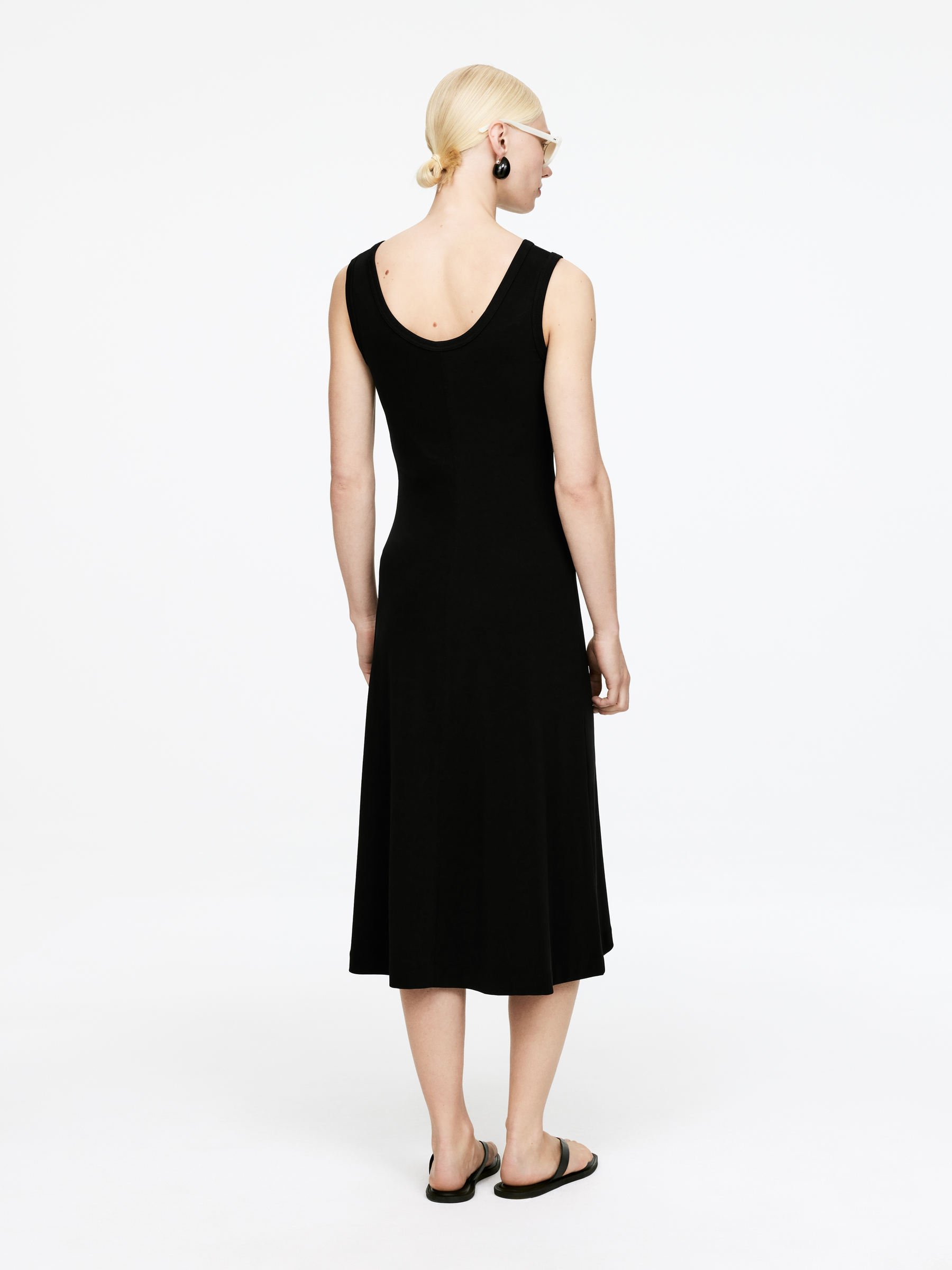 Rib Jersey Dress - Black - Regular fit - Women - StillMedia/Lookbook - 5