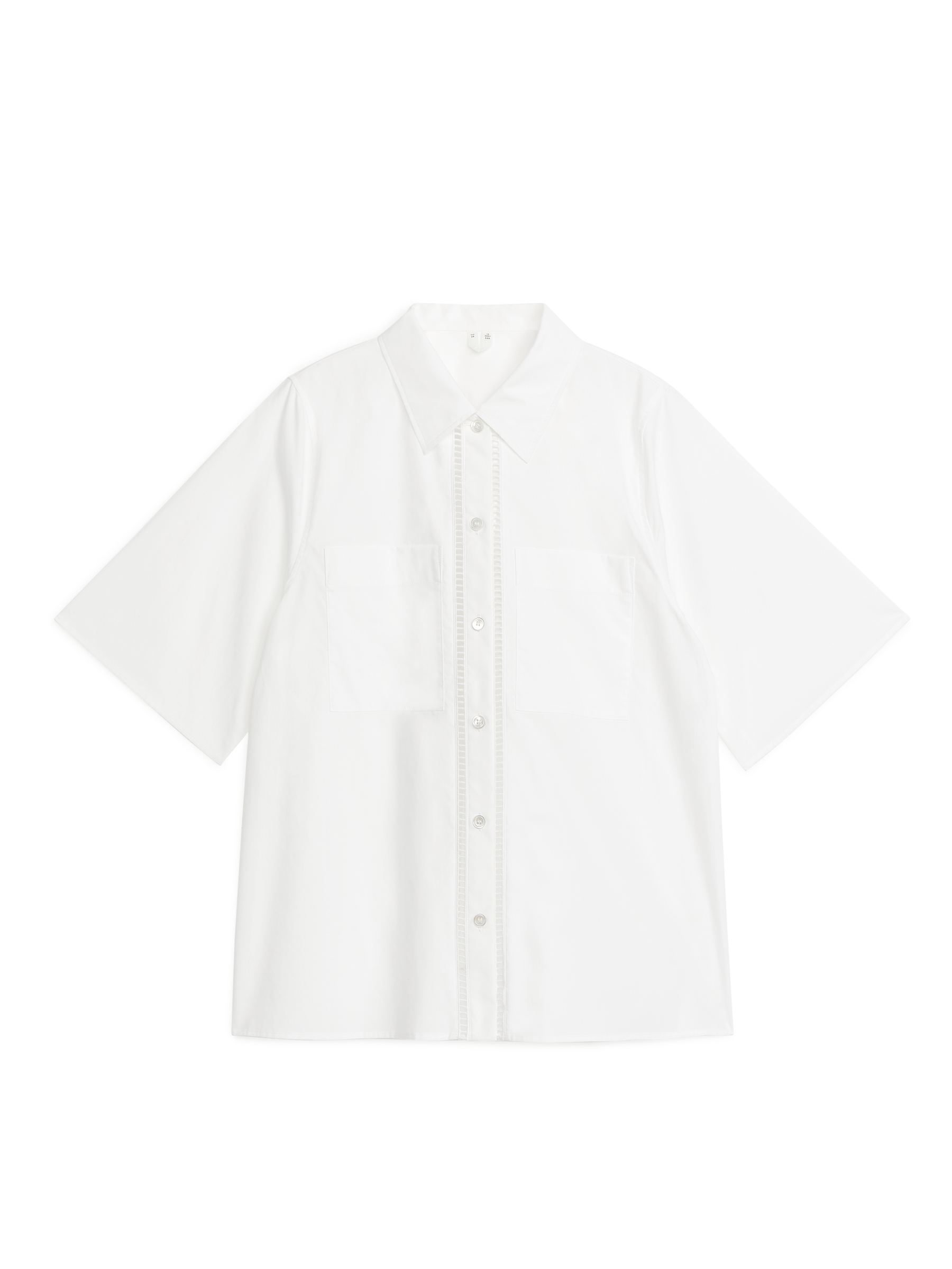 Embroidered Poplin Shirt - White - Relaxed fit - Women - StillMedia/DescriptiveStillLife - 1