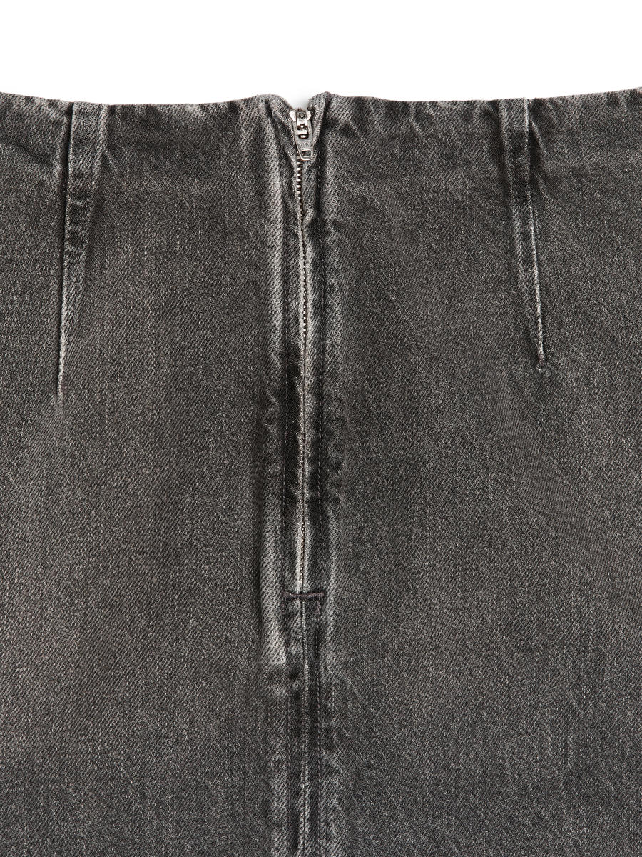 Kurzer Jeansrock-#494A4F-7305