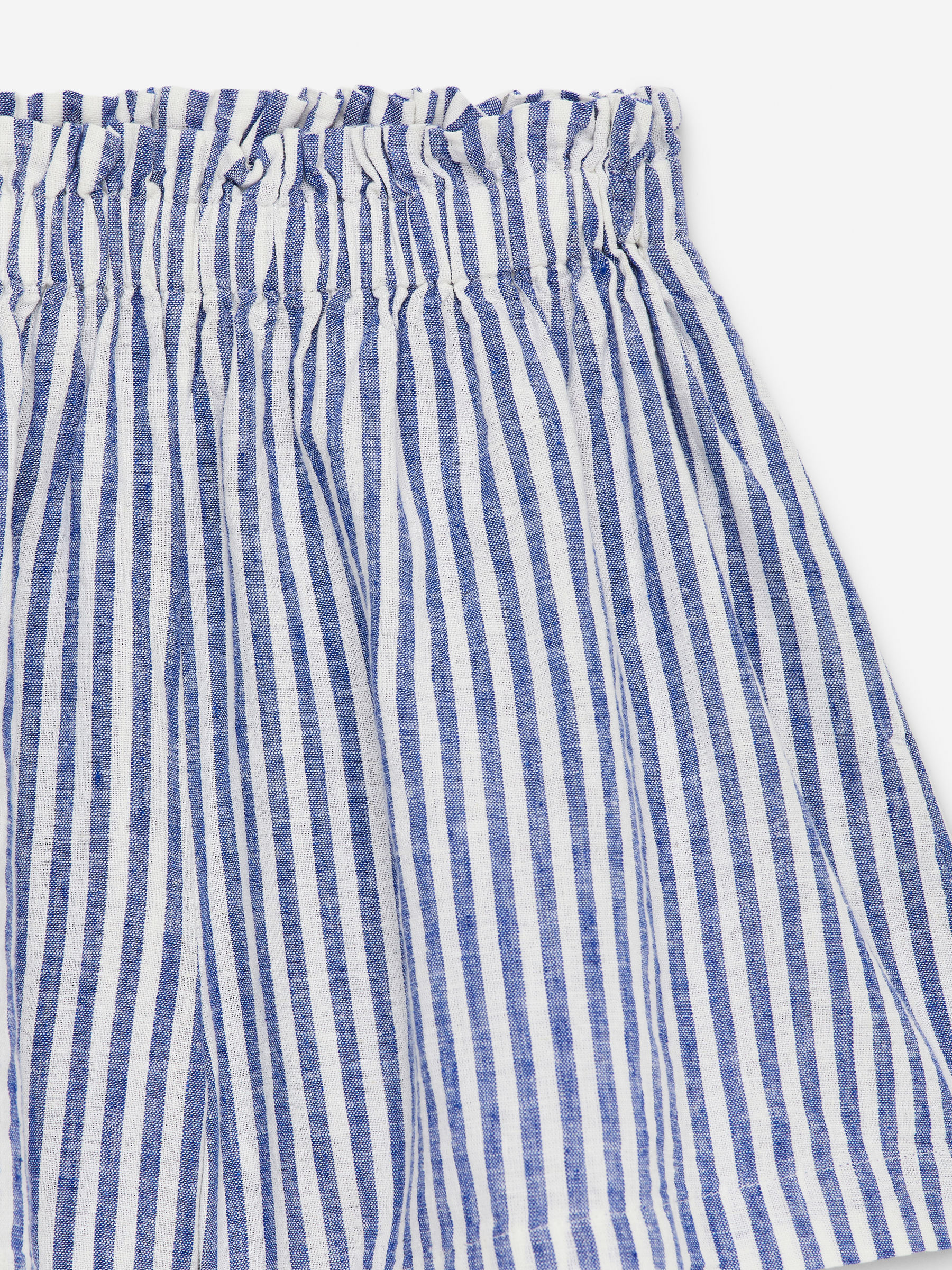 Wide Linen Shorts - Blue/White - Relaxed fit - Children - StillMedia/DescriptiveDetail - 1