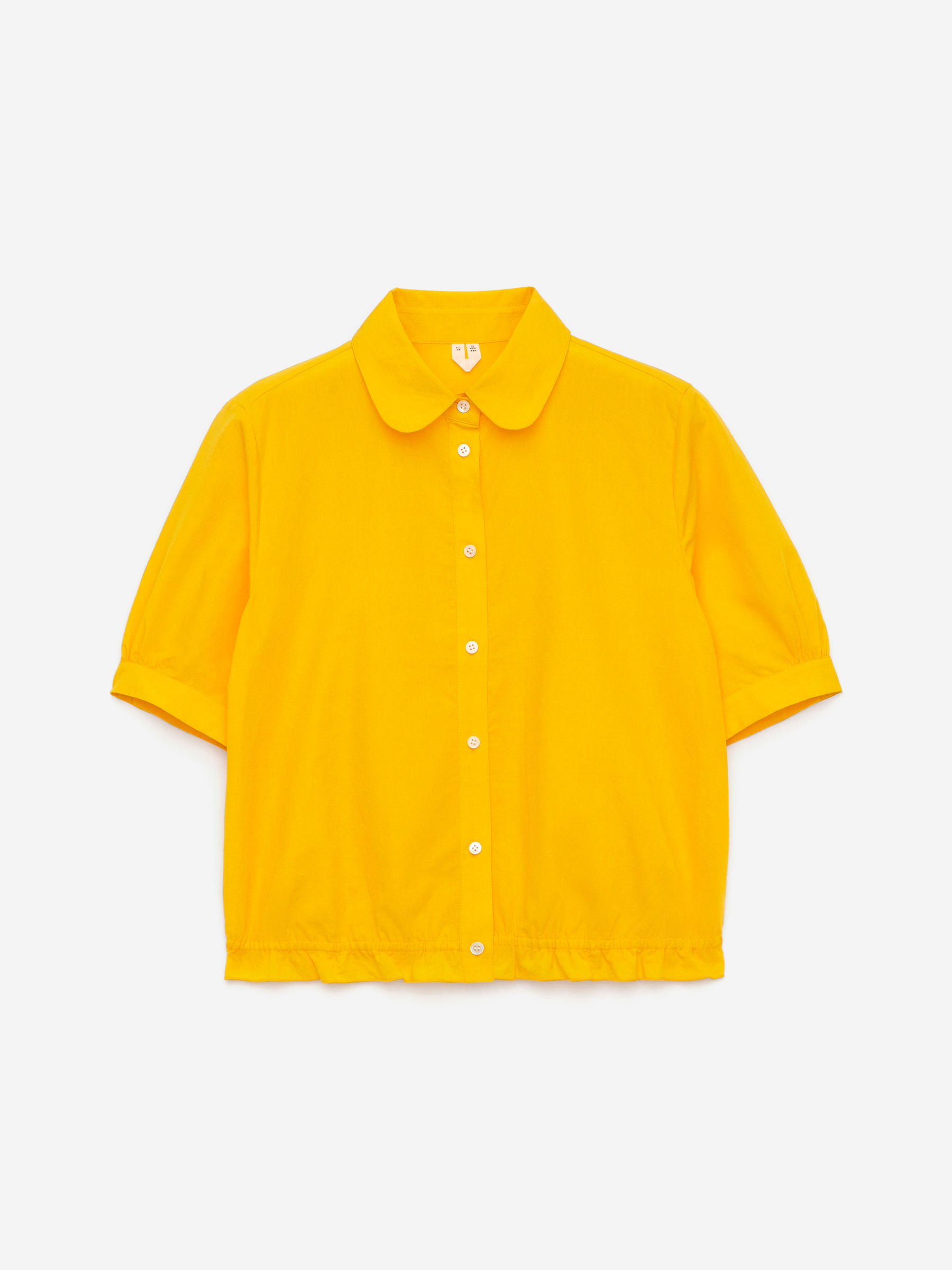 Round-Collar Blouse-#F0BE2E-15450