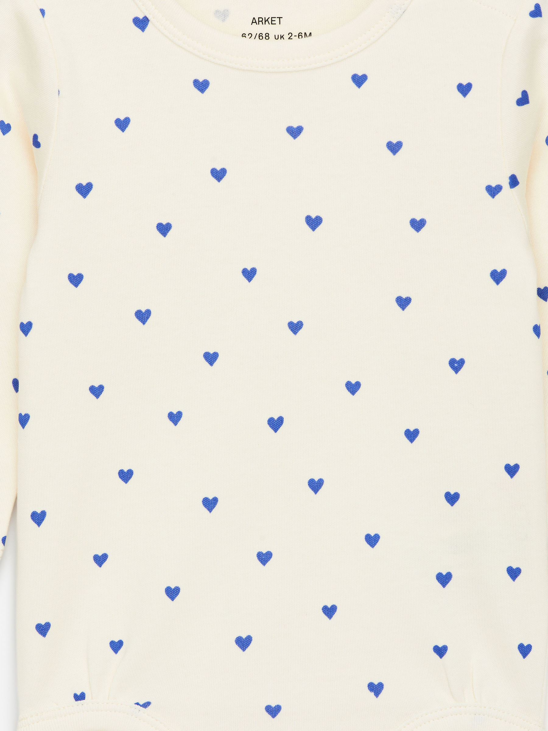 Langarmbody - Cremeweiß/Herzen in Blau - Regular Fit - Kinder - StillMedia/DescriptiveDetail - 3