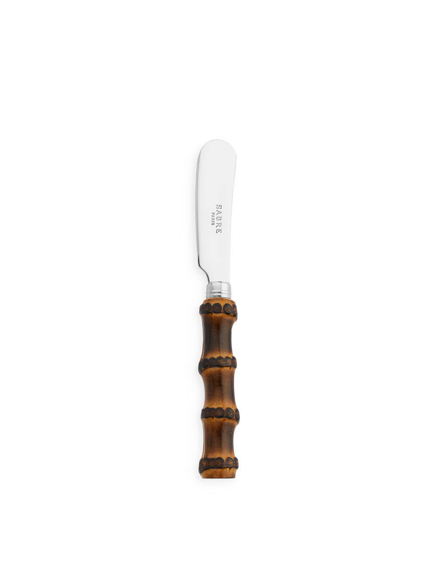 Sabre Paris Bamboo Butter Spreader-#7D6B44-12893