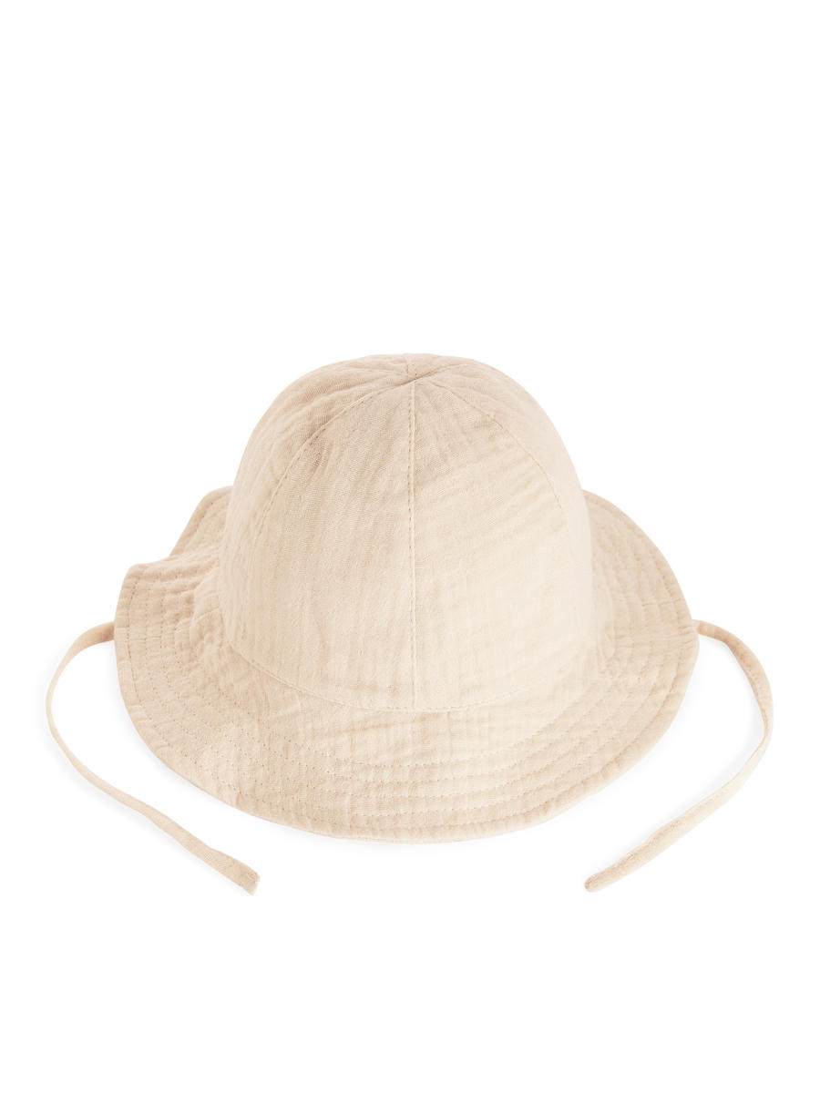 Cotton Muslin Sunhat-#C5B9AB-1614