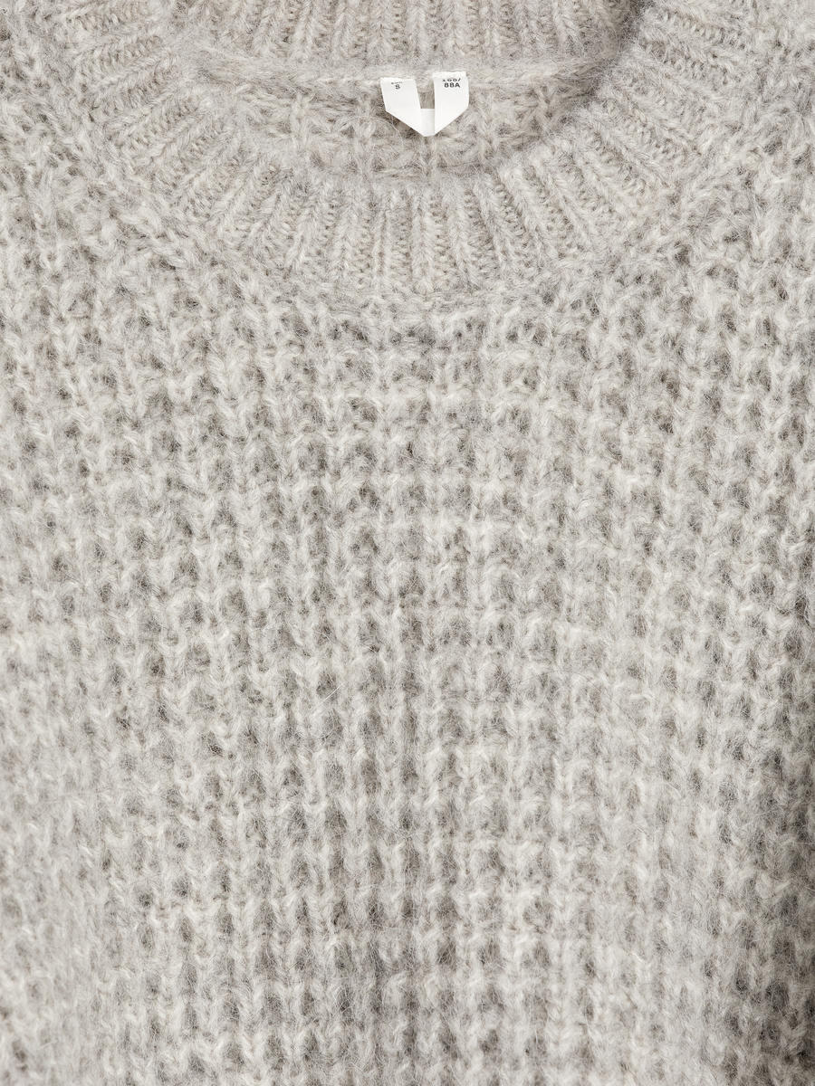 Relaxed Wool-Alpaca Jumper-#C0C3C6-13373