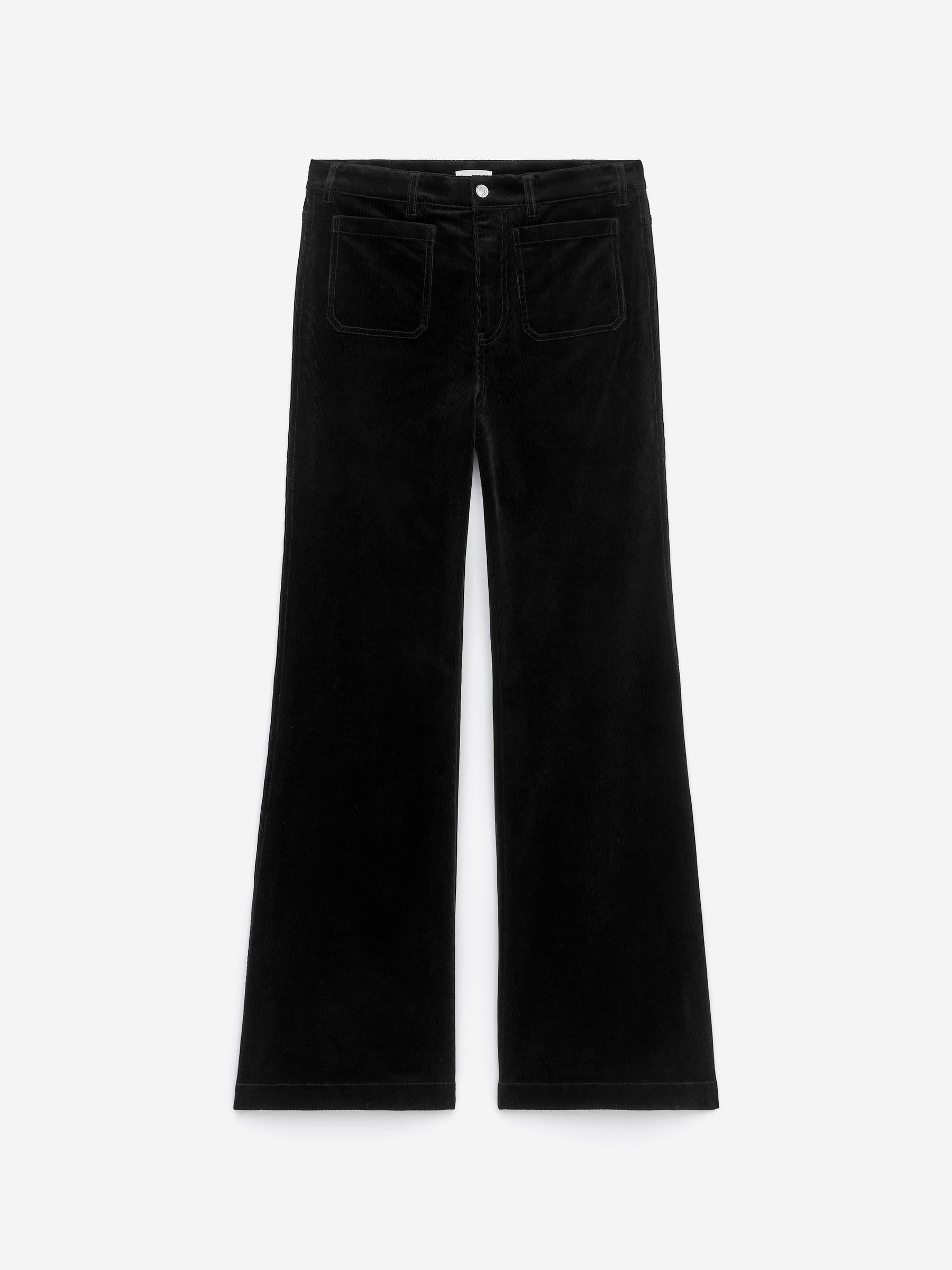 LUPINE Flared Corduroy Jeans-Black-16773