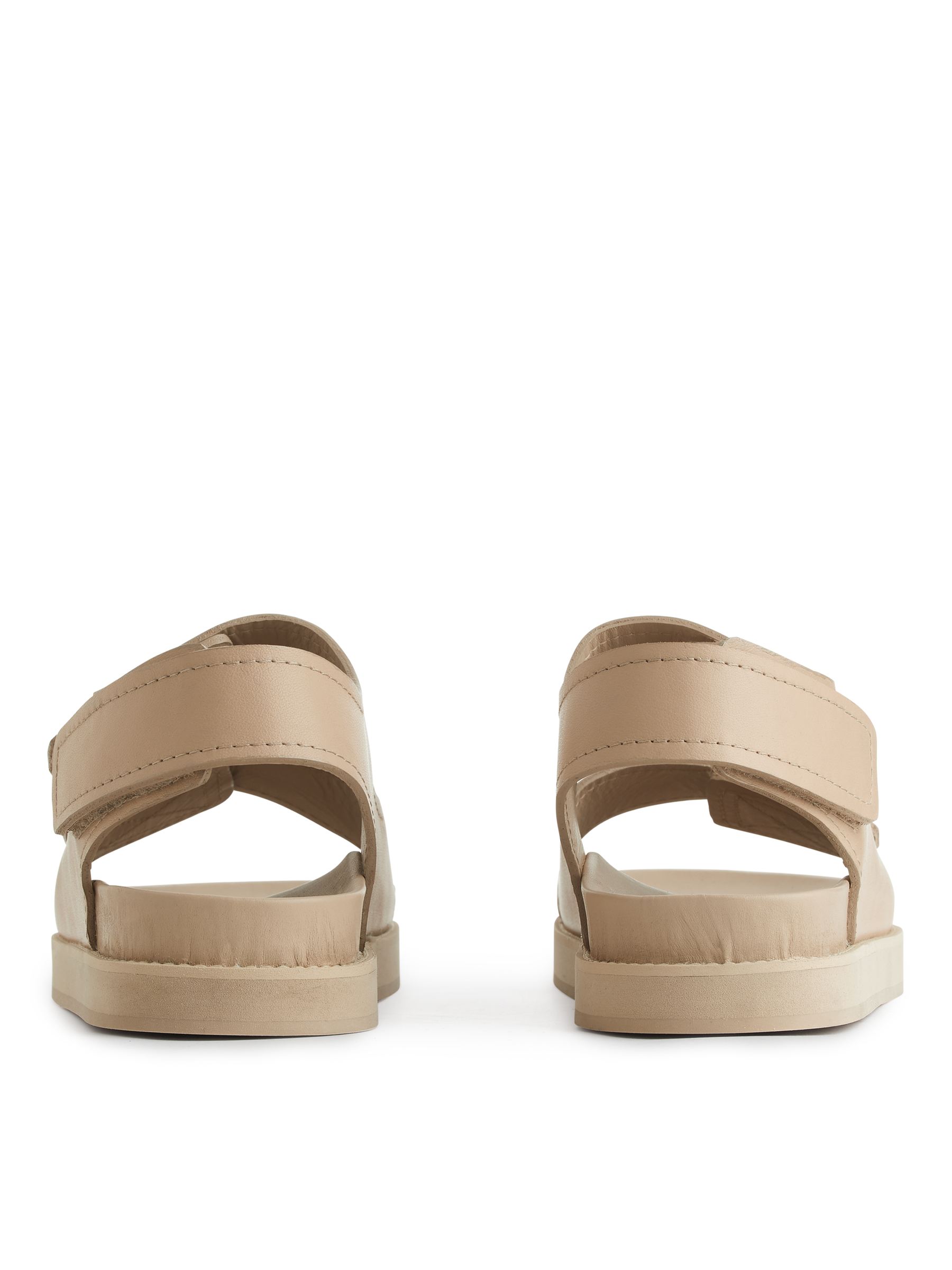 Chunky Leather Sandals - Beige - Women - StillMedia/DescriptiveStillLife - 3