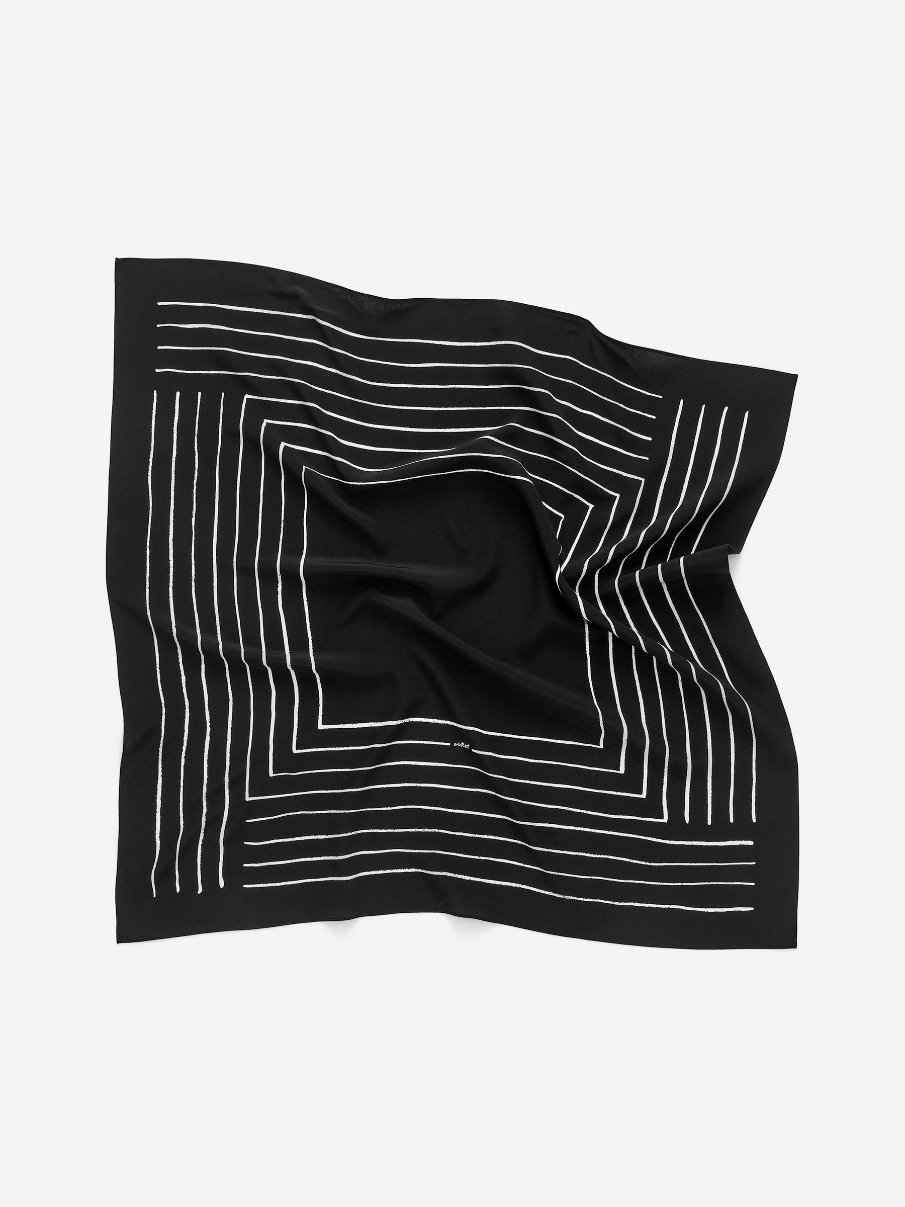 Printed Silk Scarf - Black/White - Women - StillMedia/DescriptiveStillLife - 3