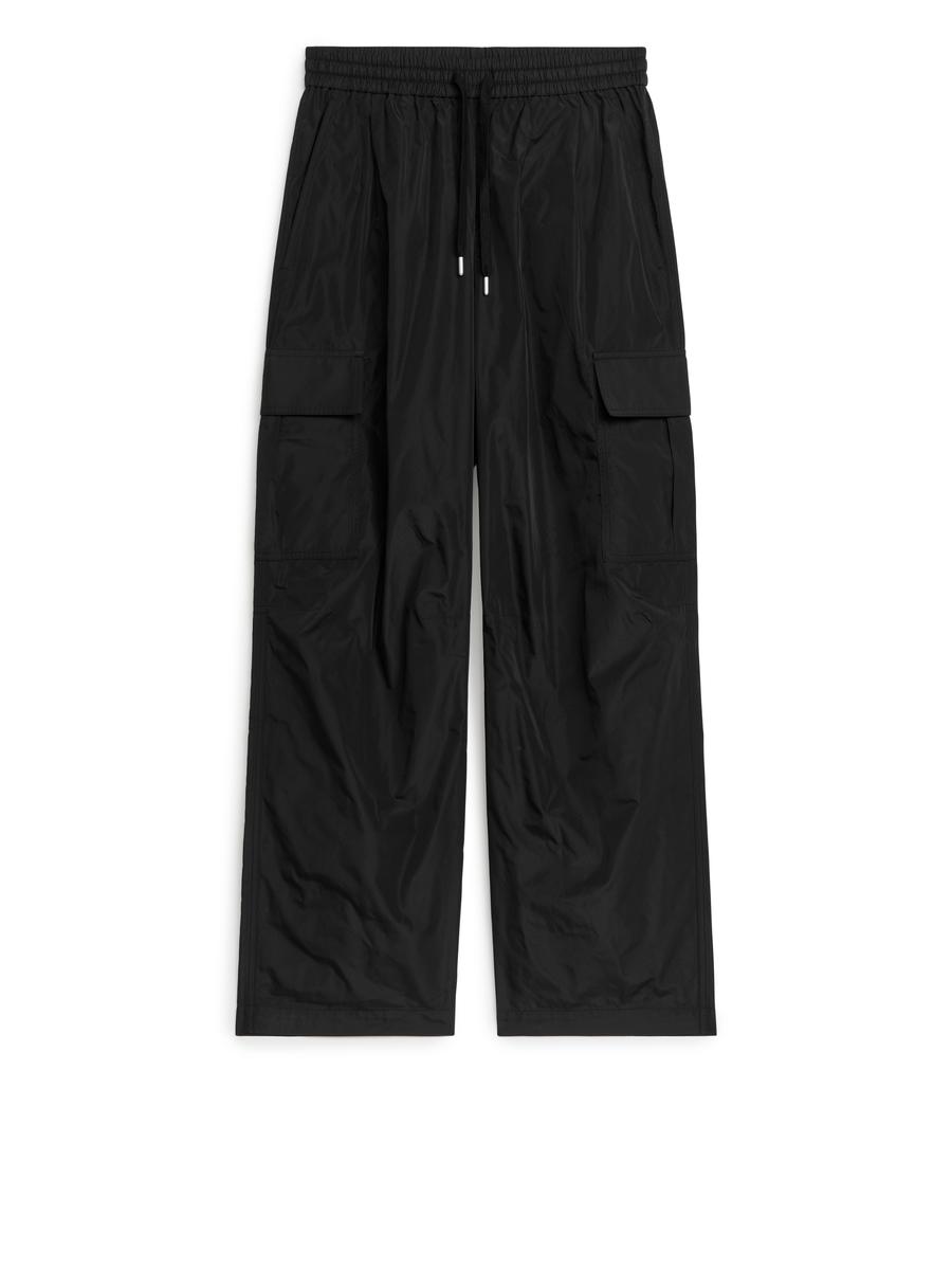 Taffeta Cargo Trousers-#272628-5274