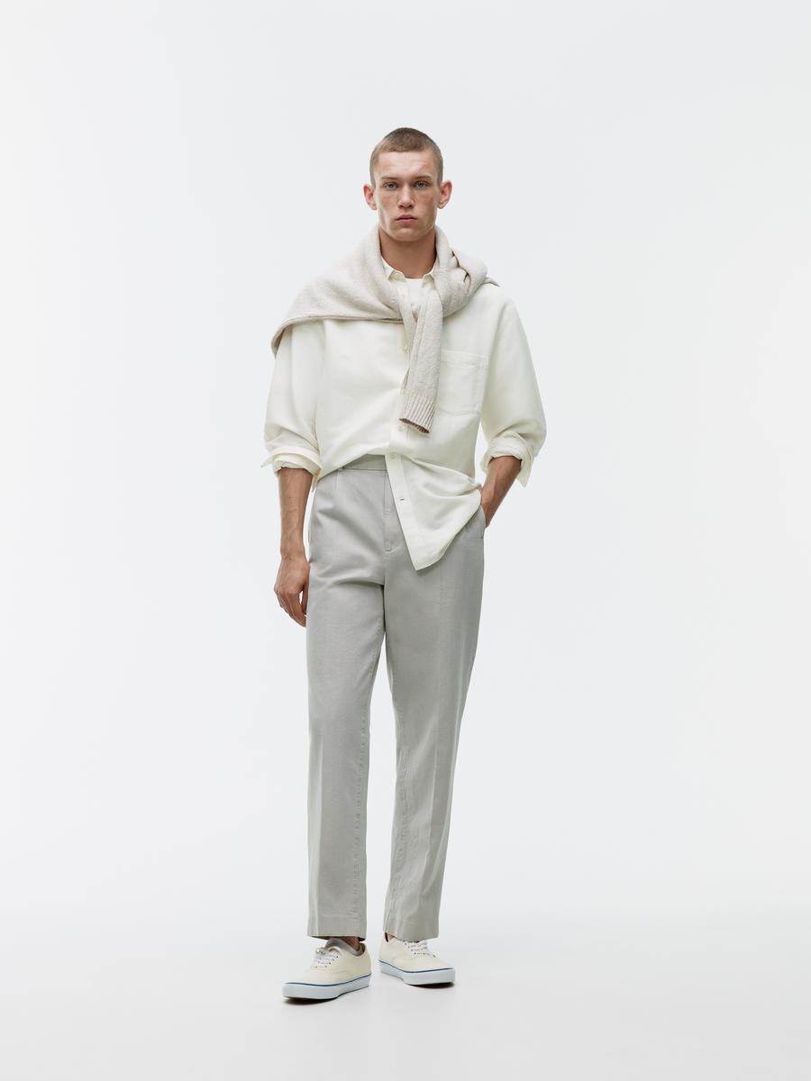 Relaxed Linen-Cotton Shirt - Off White - Relaxed fit - Men - 1231006001