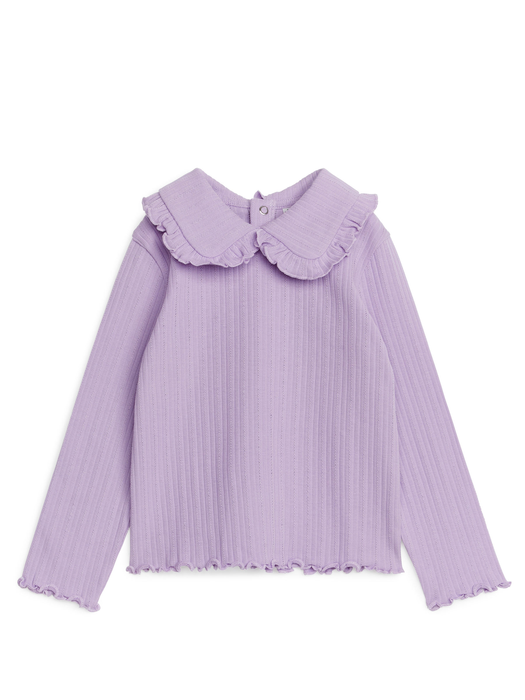 Pointelle-Oberteil mit Rüschenkragen - Lila - Regular Fit - Children - StillMedia/DescriptiveStillLife - 2