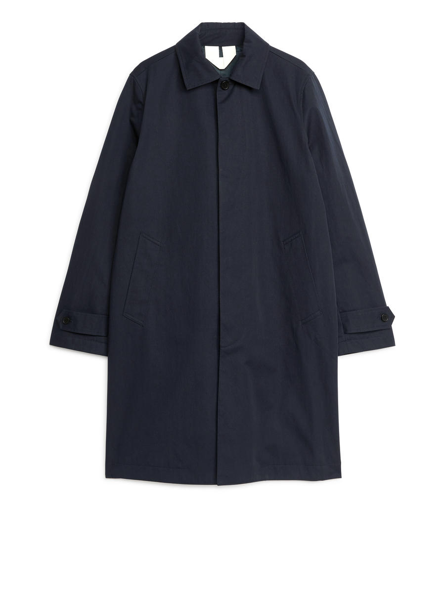 Mid-Length Car Coat - Dark Blue - Regular fit - Men - 1230517001