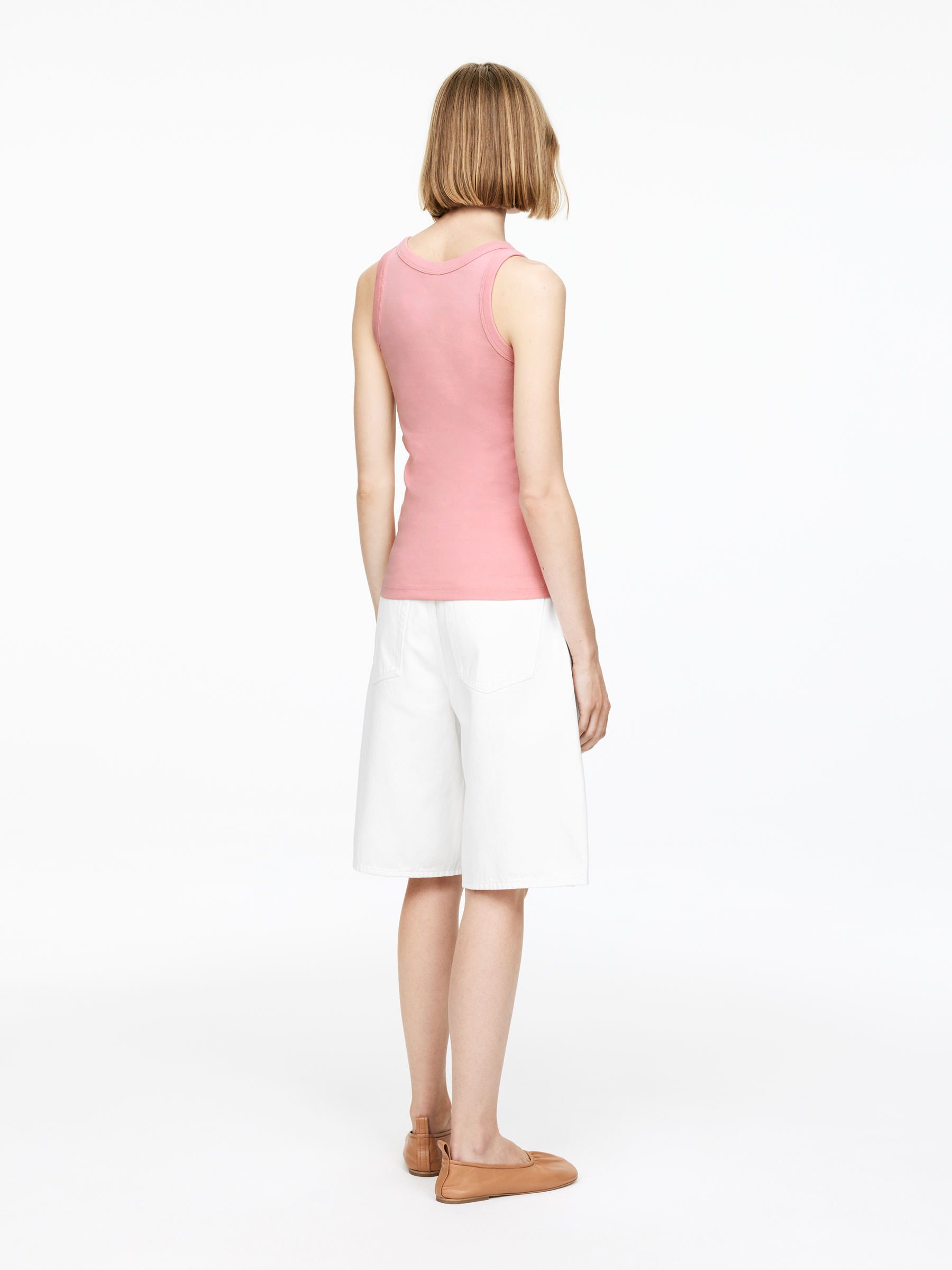 Rib Tank Top - Pink - Slim fit - Women - StillMedia/Lookbook - 5