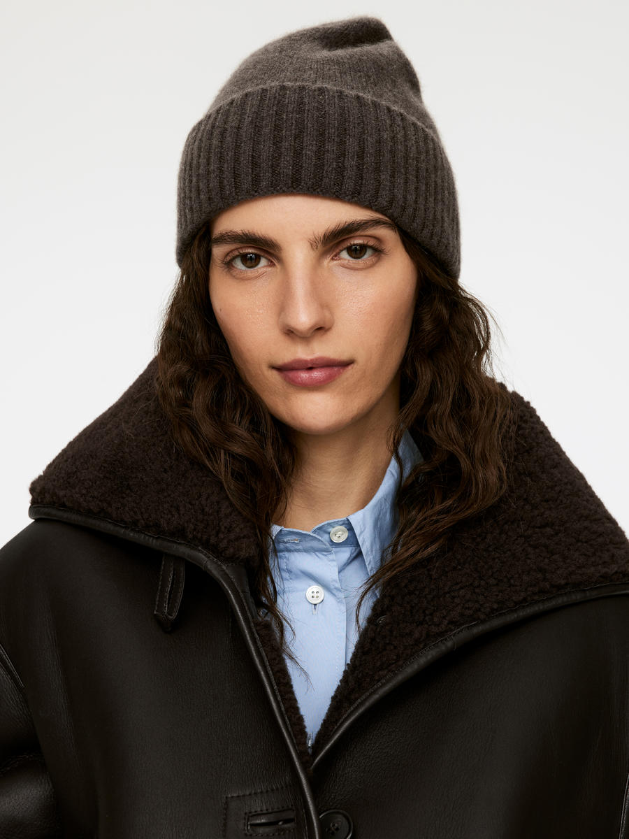 Beanie aus Kaschmir und Wolle - Braun - Women - 1181572002