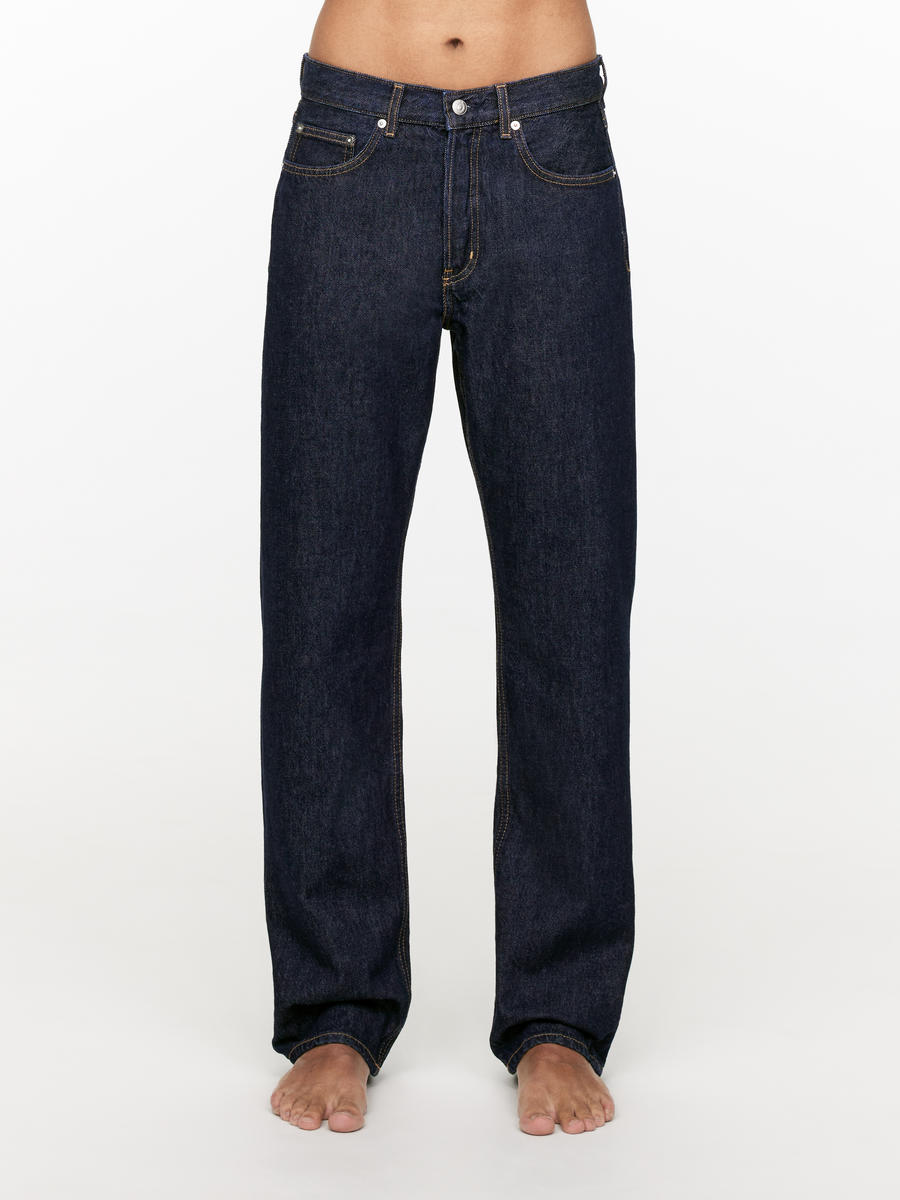 OCEAN Loose Straight Jeans-#3C404C-12001