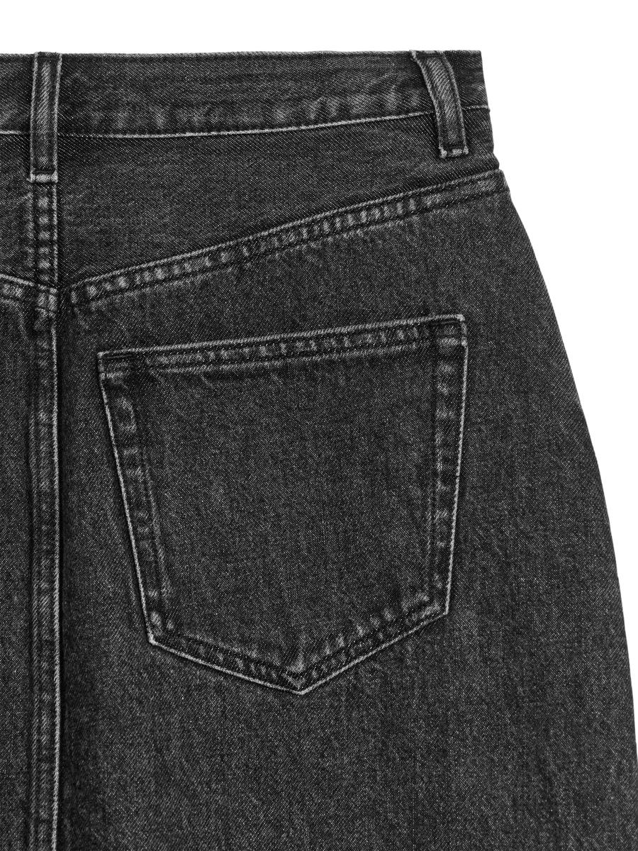 Wickelrock aus Denim-#6A6B70-12356