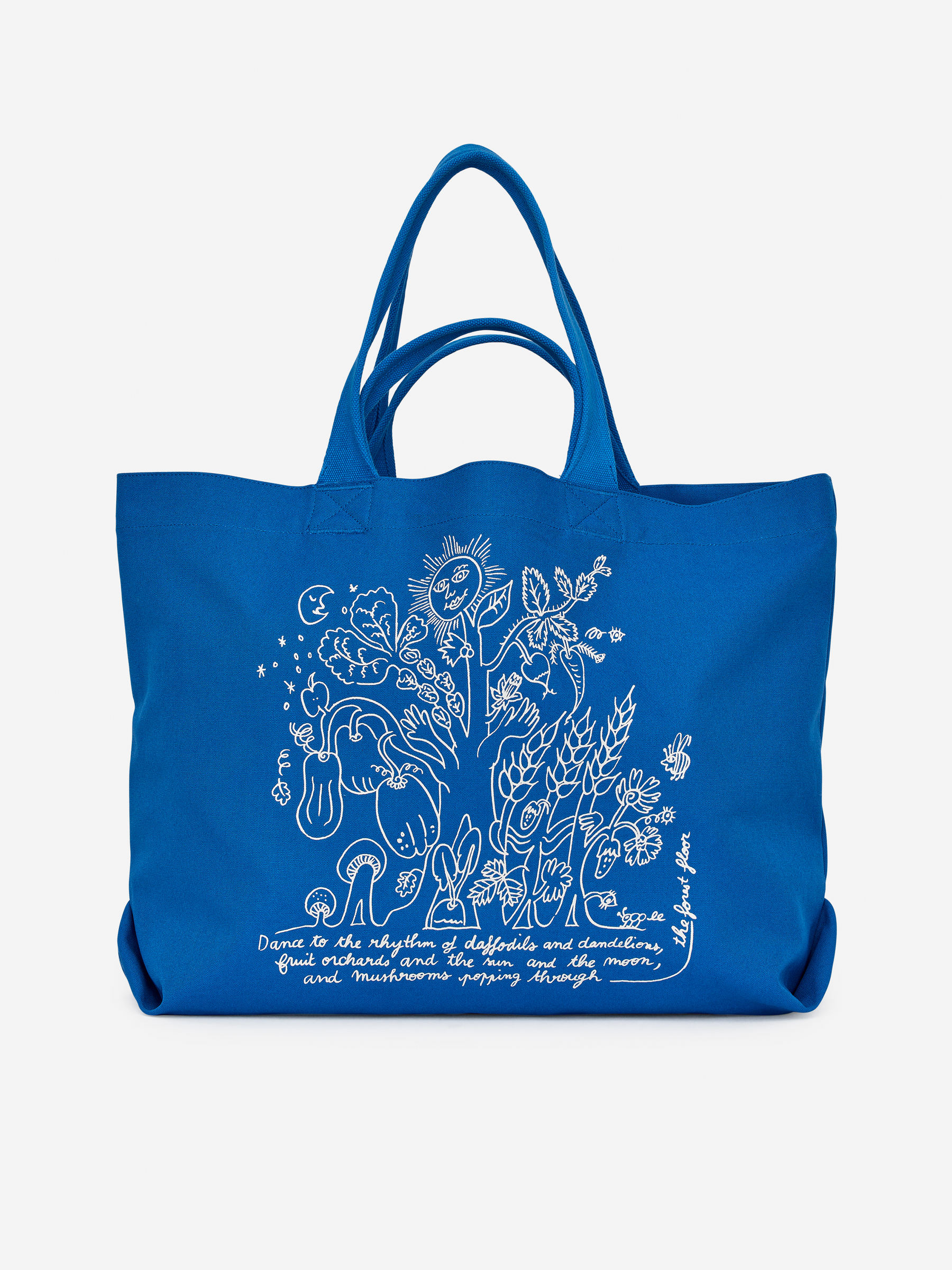 ARKET CAFÉ Canvas-Tragetasche-#3C639C-15445
