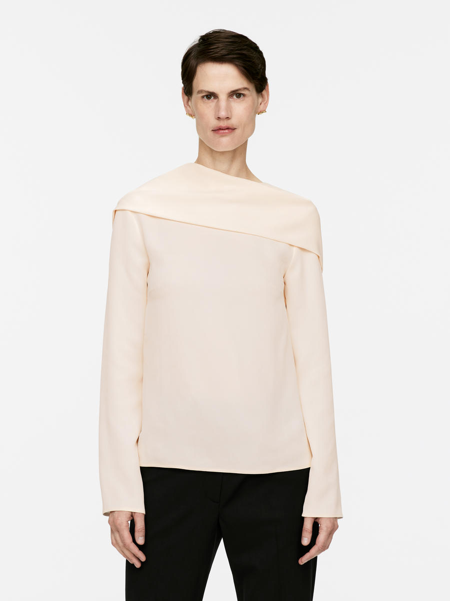 Draped Neck Top-#F2E8D6-13824