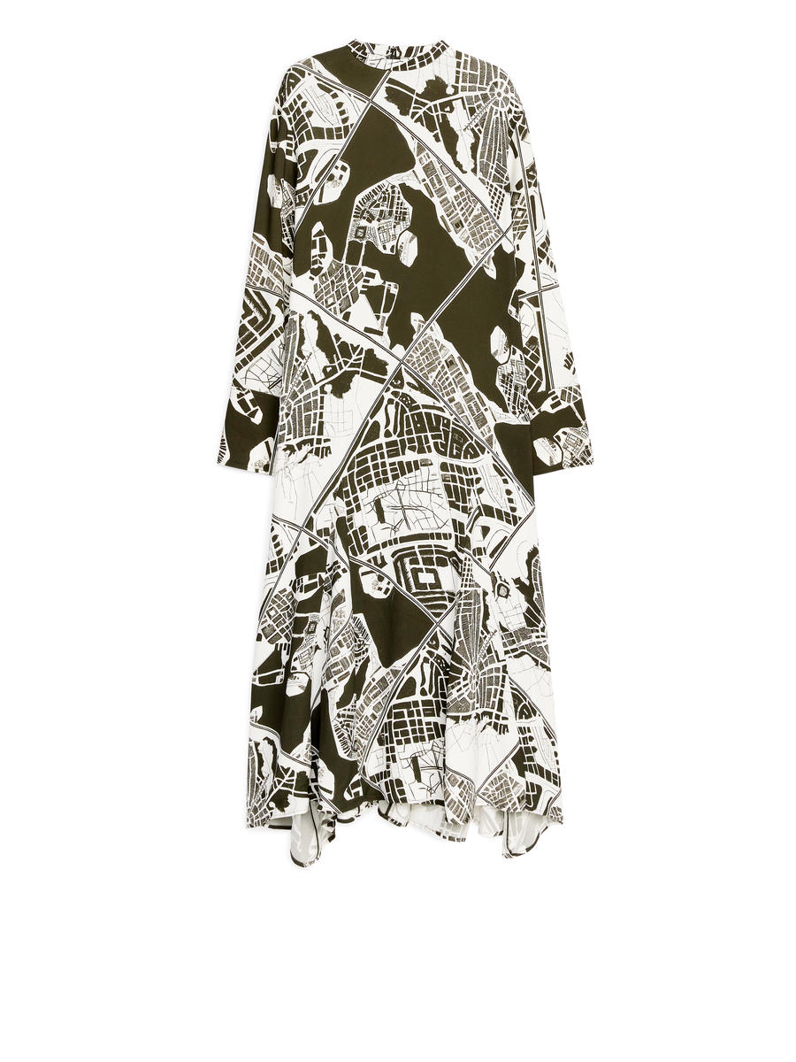 Stockholm Print Maxi Dress-#F2E8D6-12745