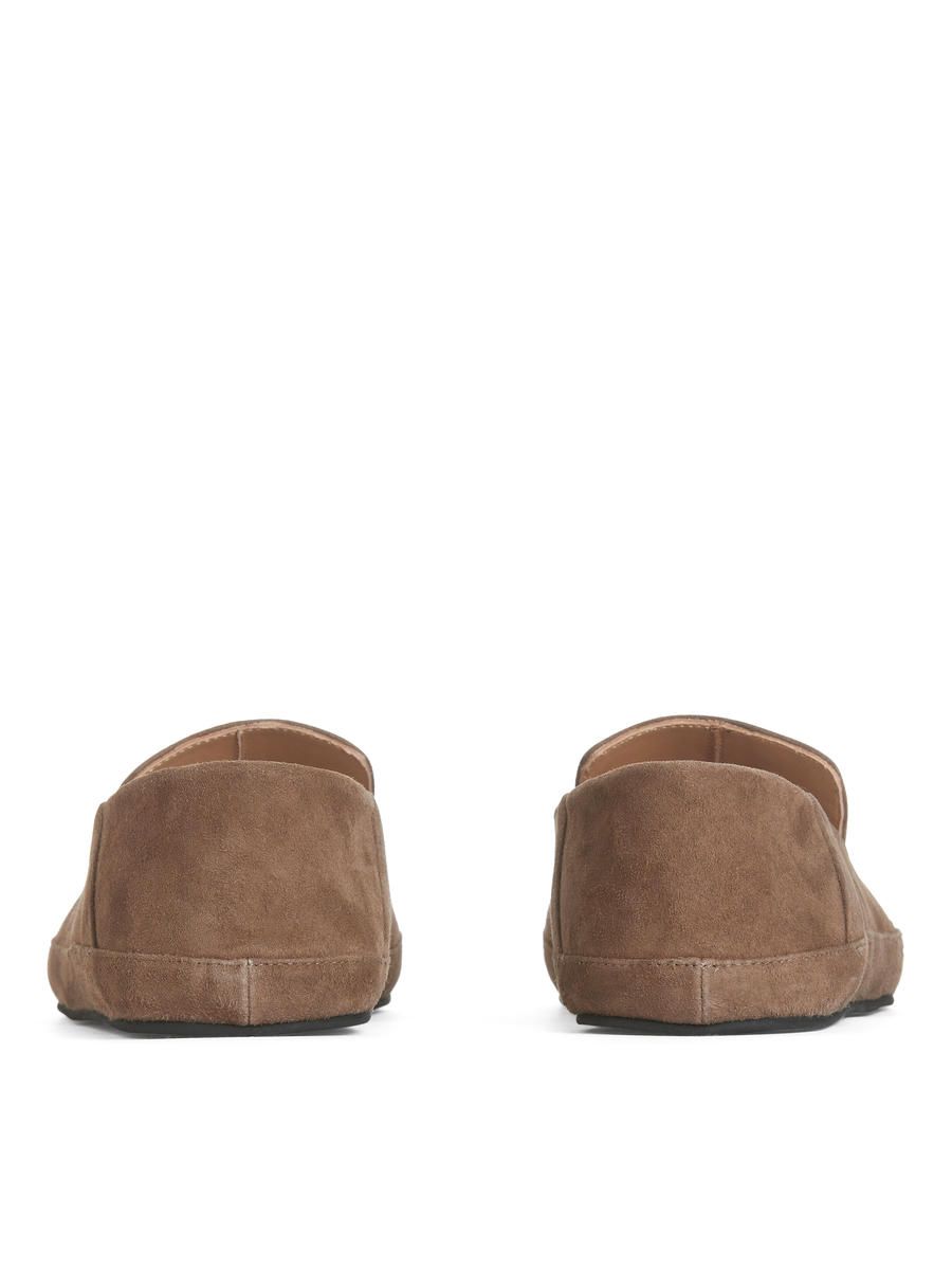 Suede Loafers - Mole - Women - 1222407001