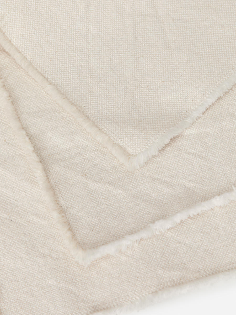 Frayed-Edge Placemat Set of 2-#ECEDEC-13919