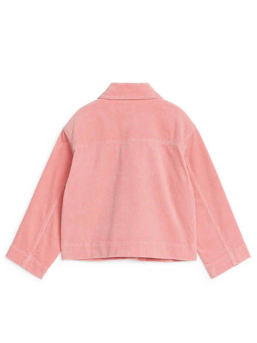 Cropped Corduroy Jacket-#C9A1A2-11826