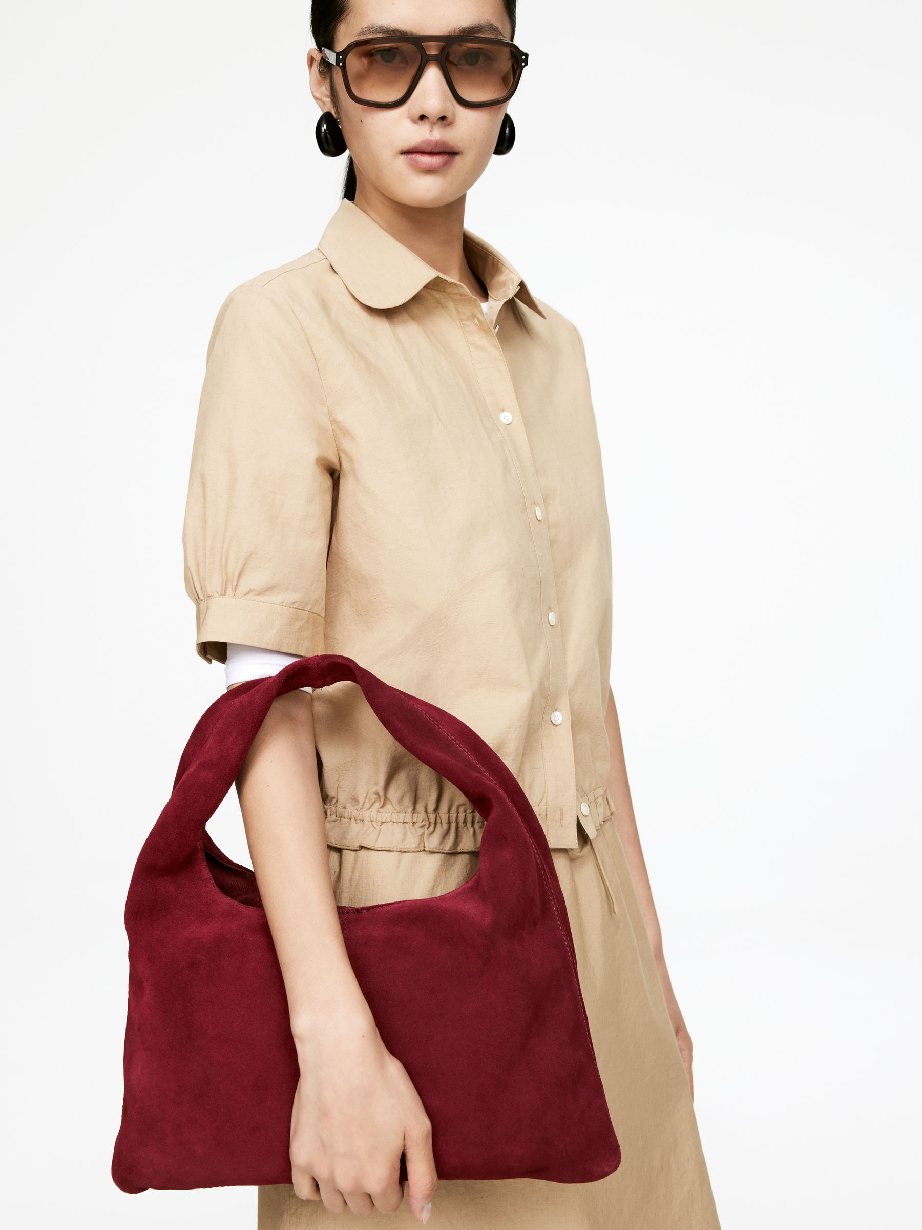 Slouchy Suede Bag - Rust - Women - StillMedia/Lookbook - 5