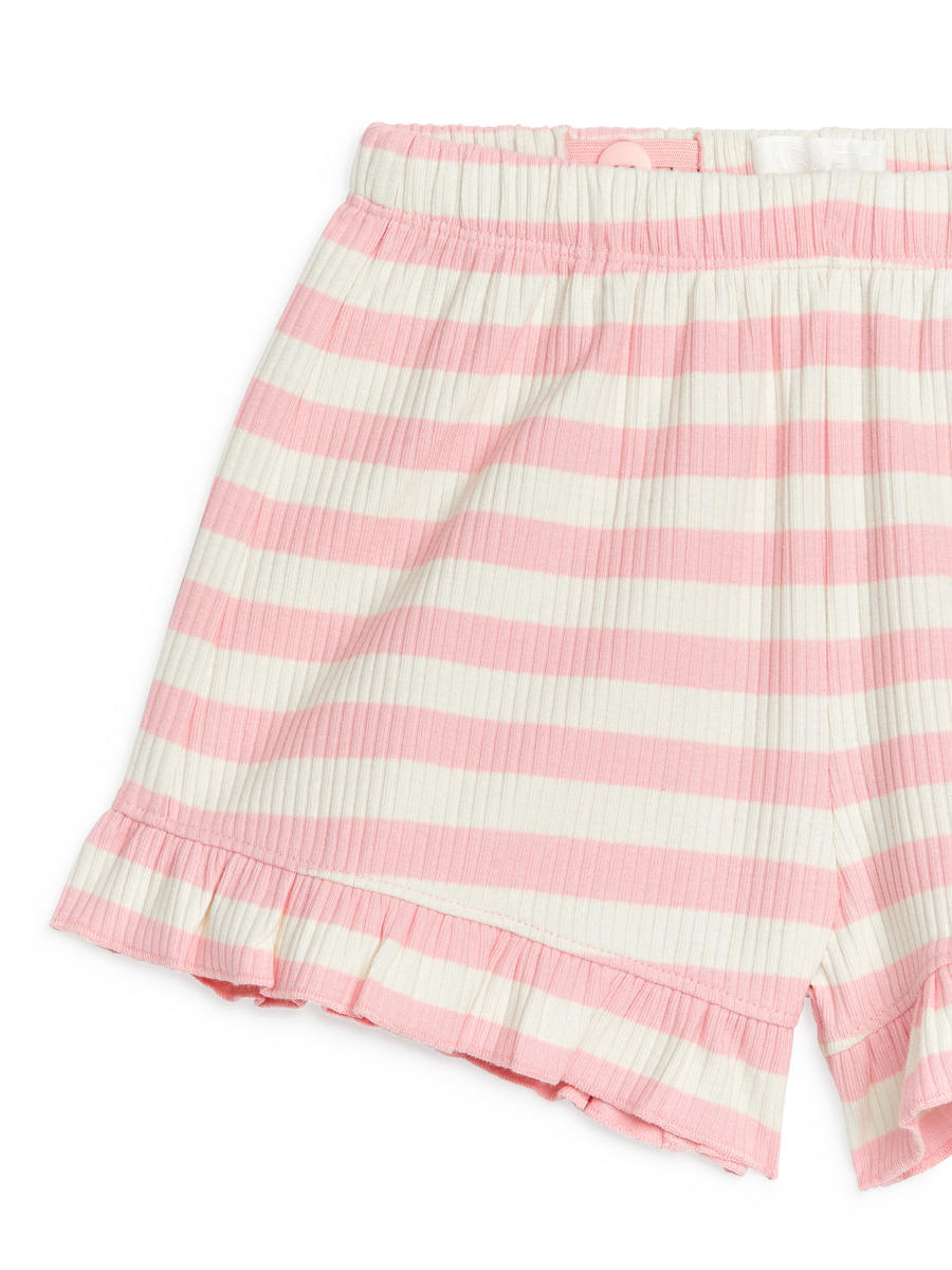 Shorts mit Rüschen - Weiß/Rosa - Relaxed Fit - Children - 1238560001