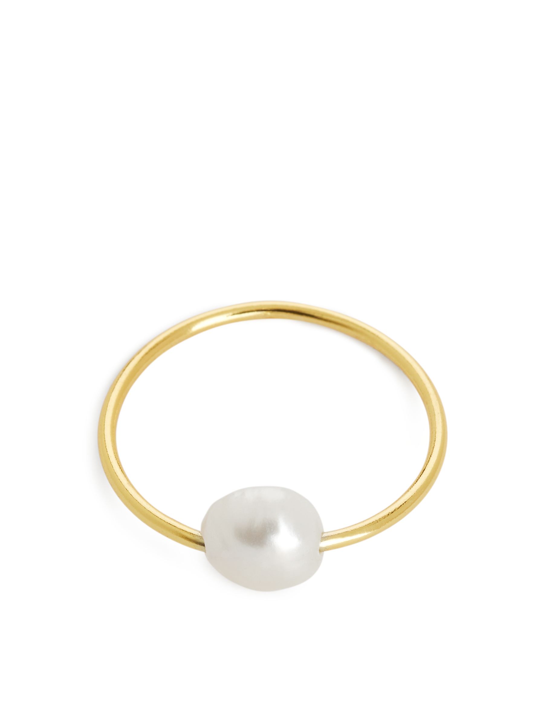 Vergoldeter Ring für den kleinen Finger - Gold/Weiß - Women - StillMedia/DescriptiveStillLife - 1