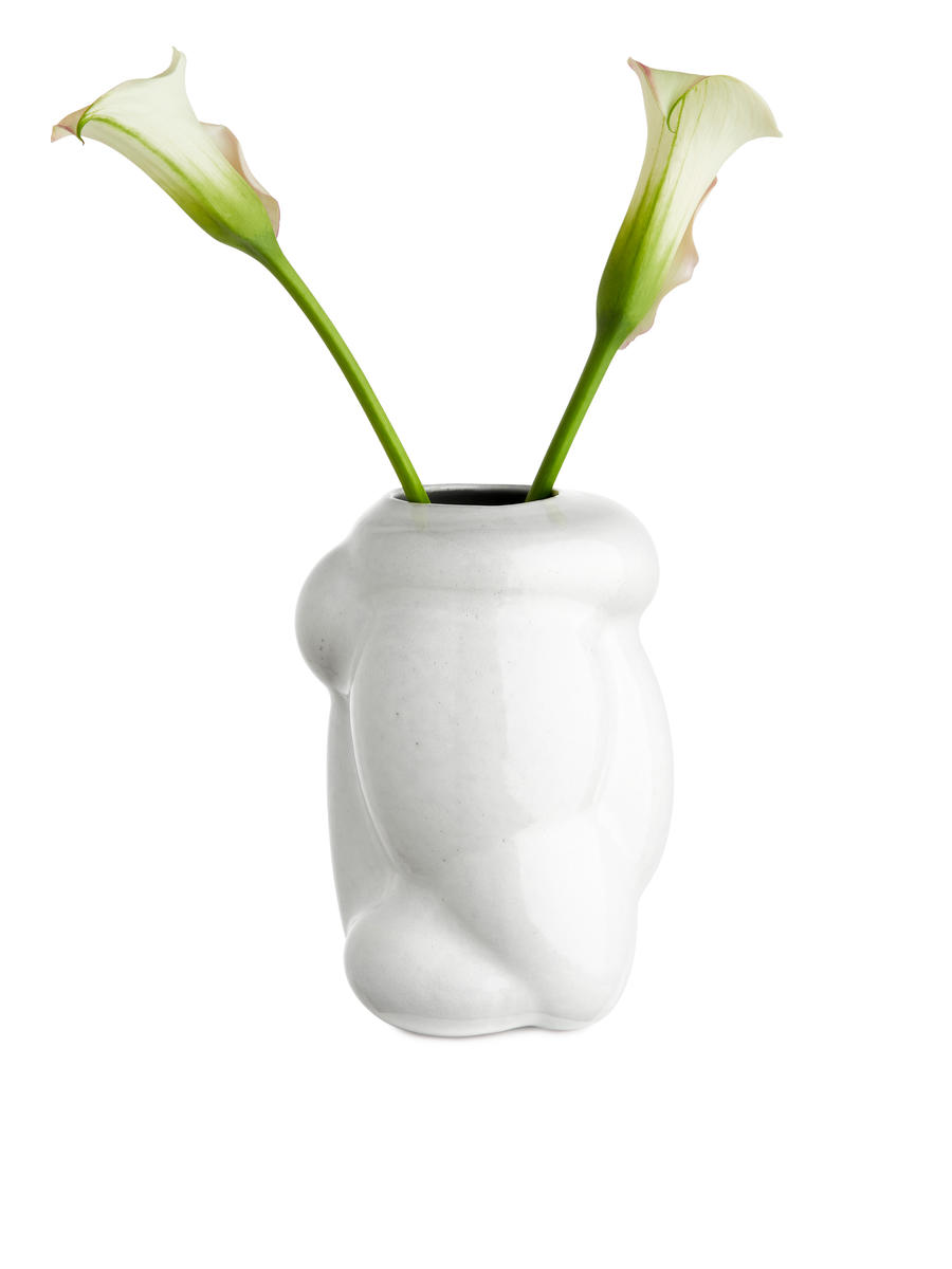 Terracotta Vase 25 cm - White - Homeware - 1194931002