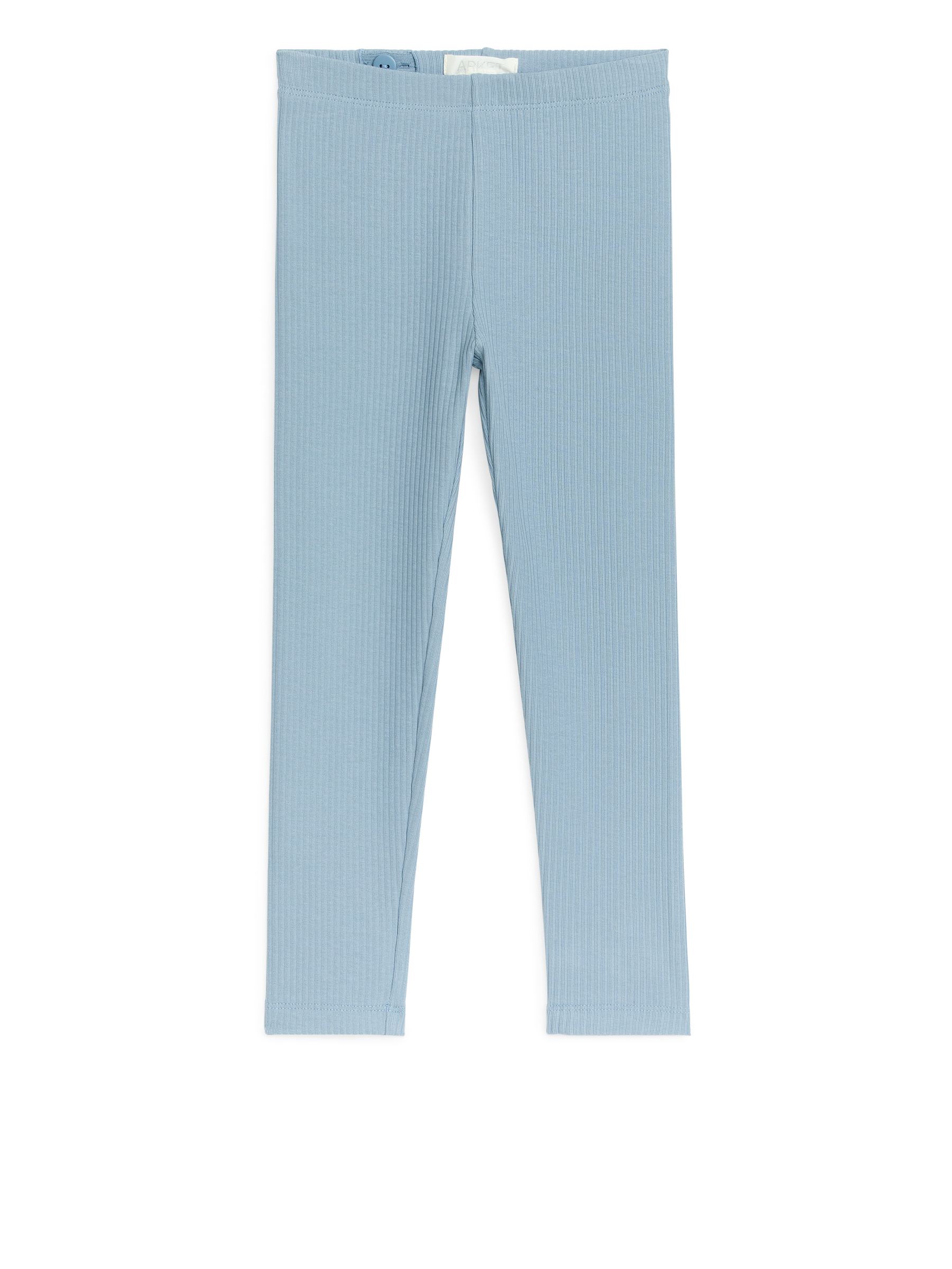 Rib Jersey Leggings-#8B99AA-10156
