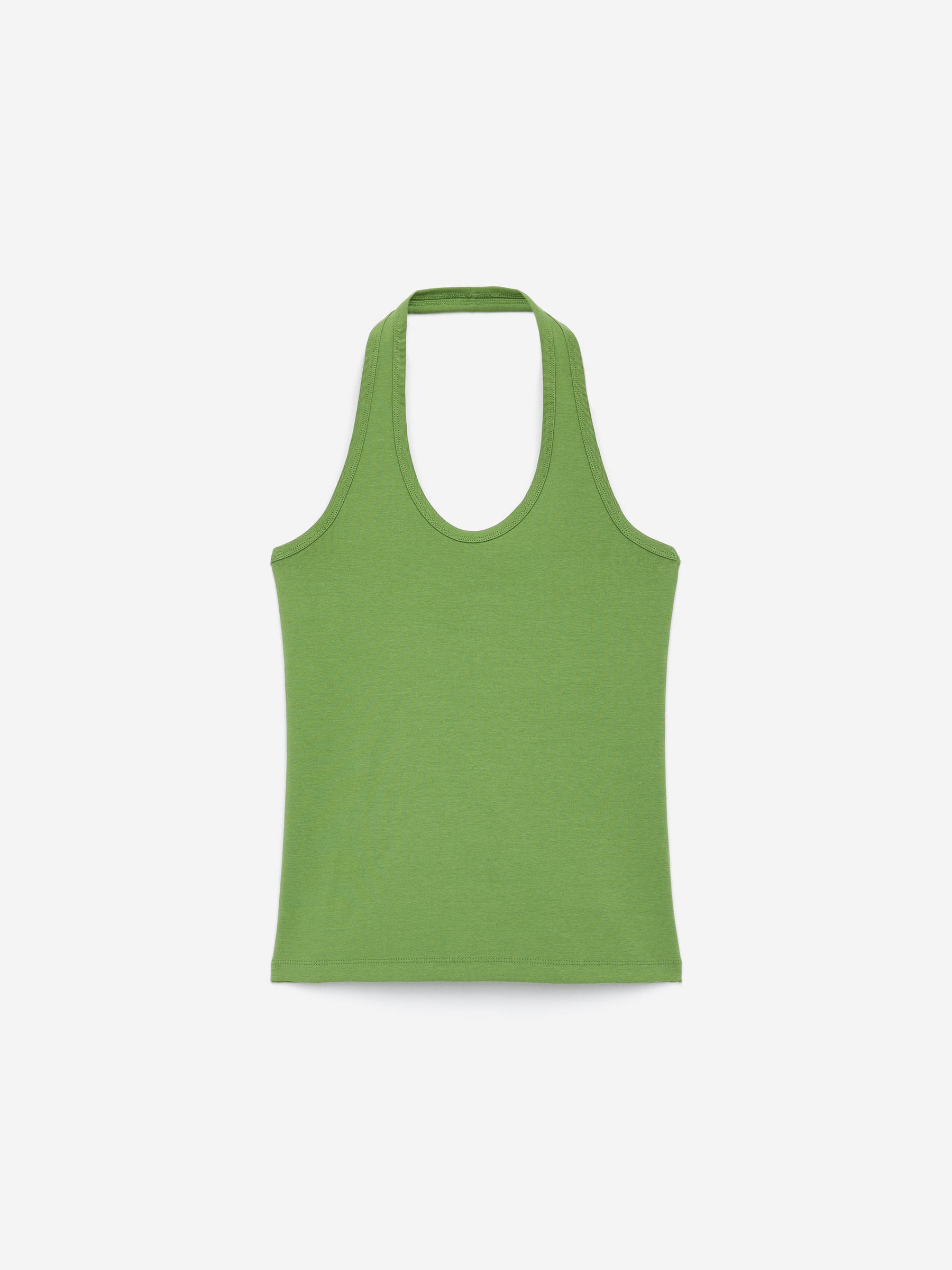 Halterneck Top-Green-15891