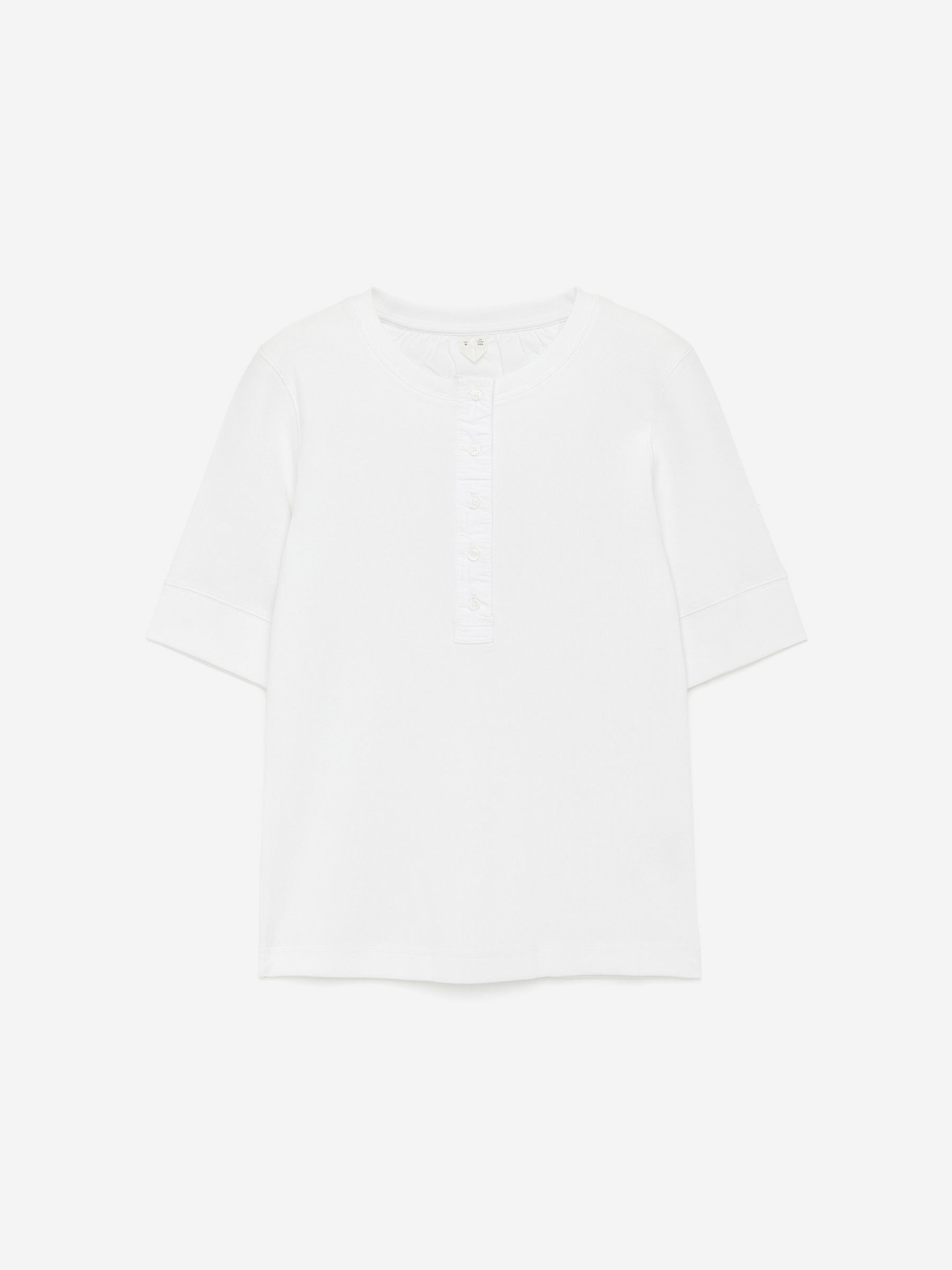 Buttoned T-Shirt-#F4F3E9-15397