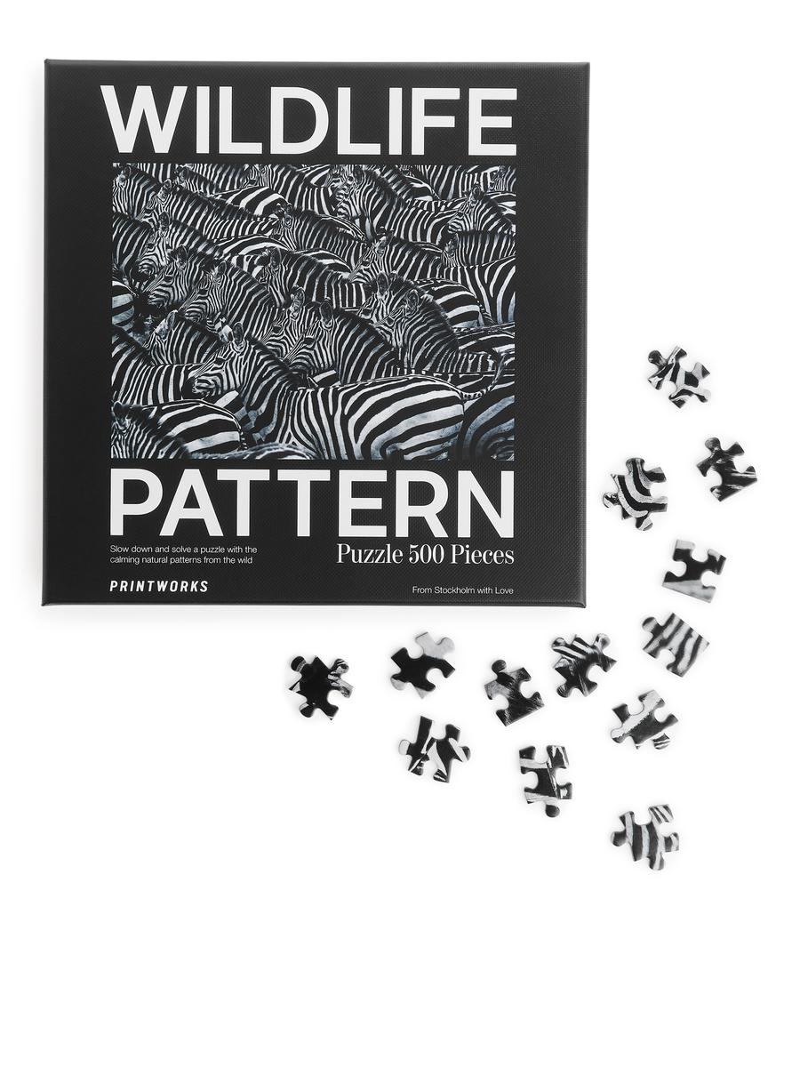 Printworks Puzzle Wildlife Pattern Zebra 500 pcs - Black - Homeware - 1020914001