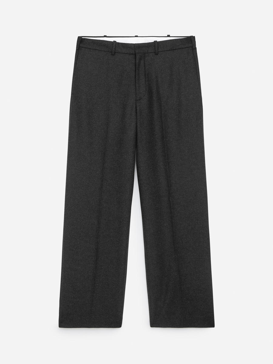 Wool Blend Trousers-#6E6E6E-13637