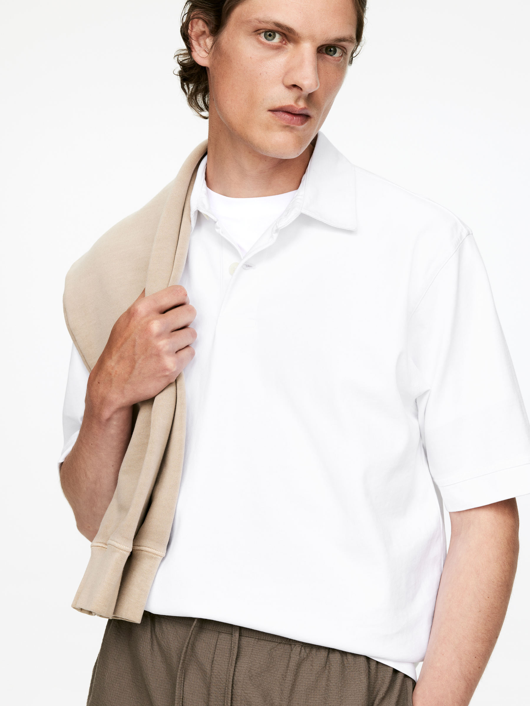 Polo Shirt - White - Loose fit - Men - StillMedia/Lookbook - 4